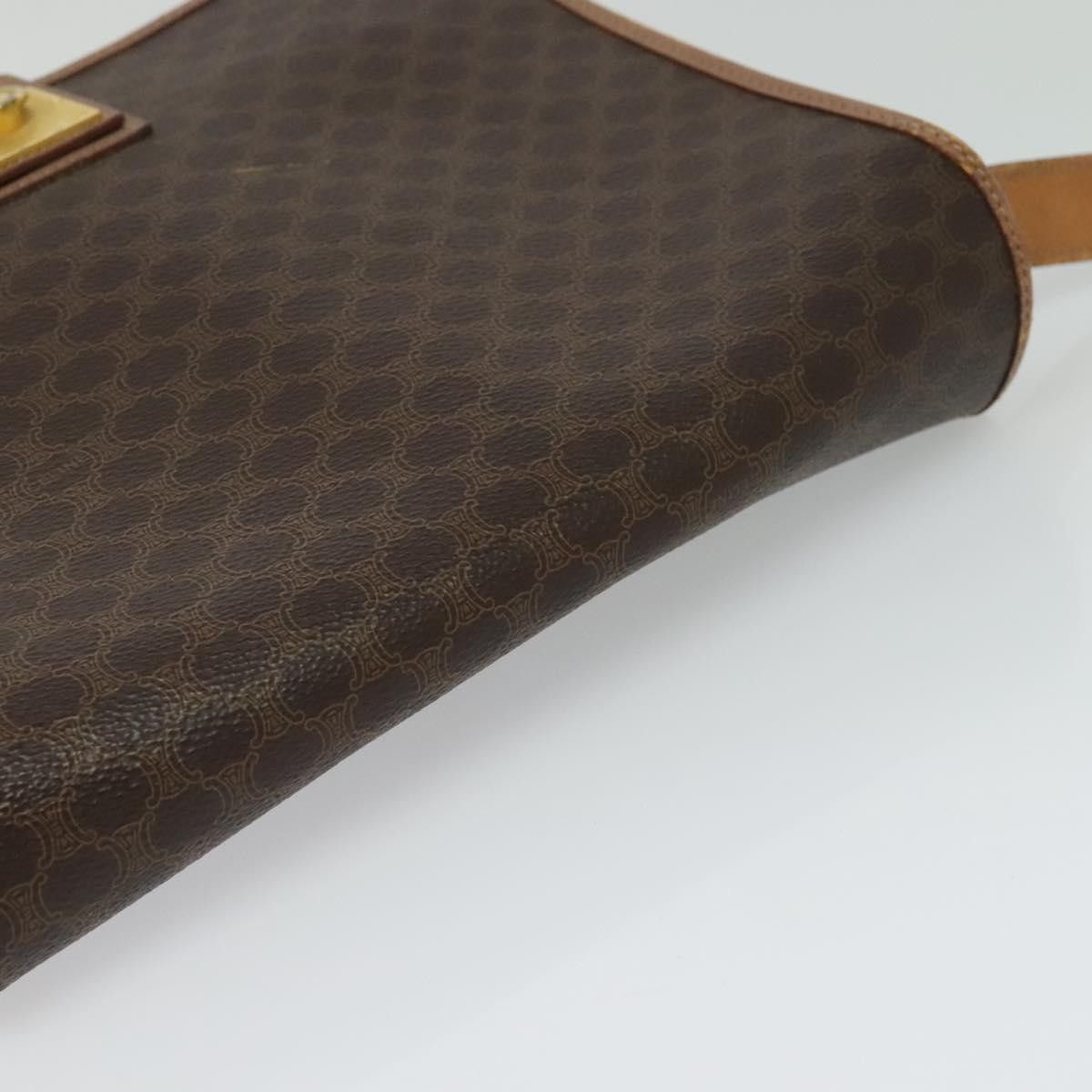 Celine CELINE Macadam Canvas Shoulder Bag Pvc Leather Brown Gold Size ONE SIZE - 6 Thumbnail