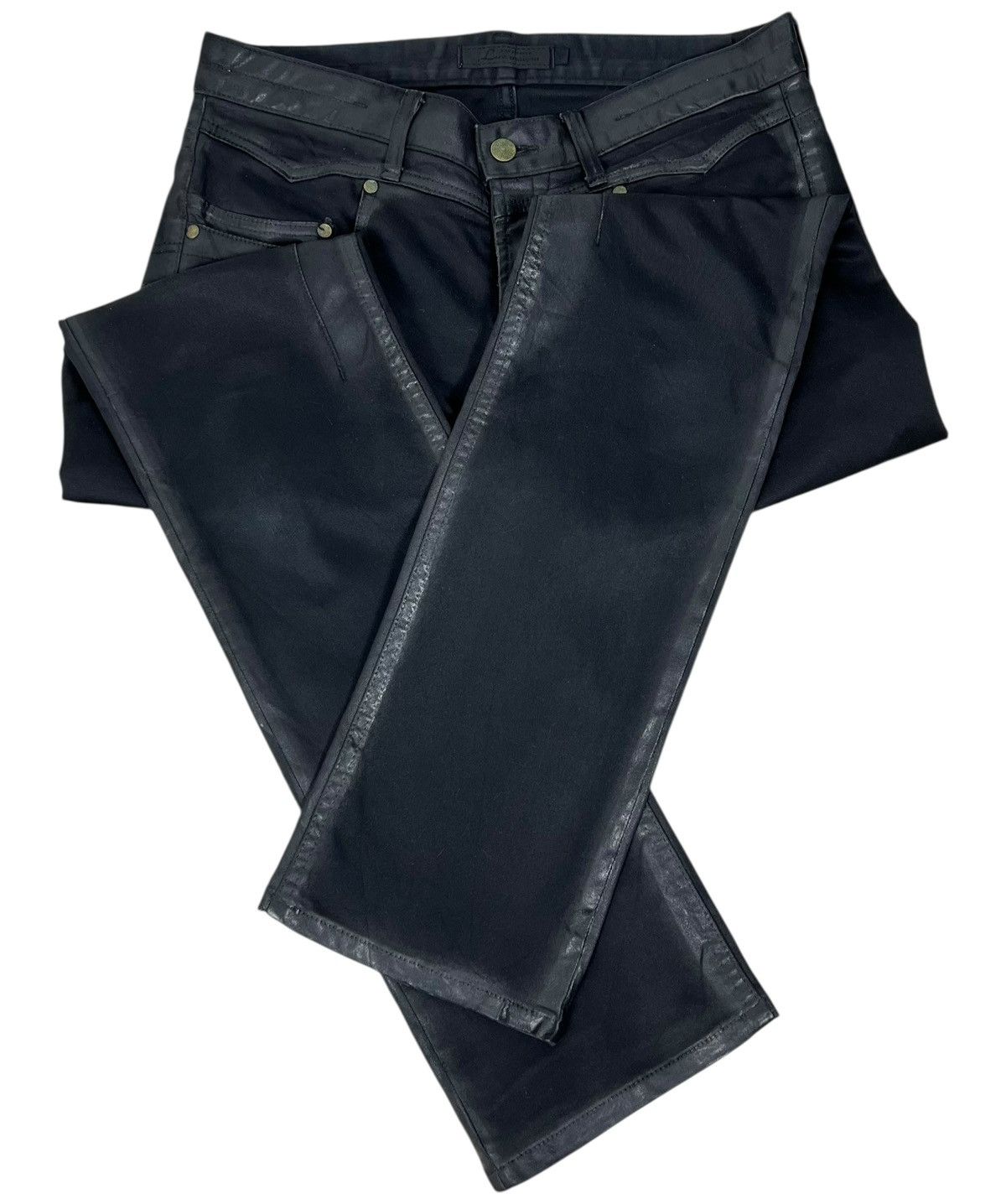 JACKROSE JACKROSE “maison” Black Waxed Pants Size US 33 - 10 Thumbnail