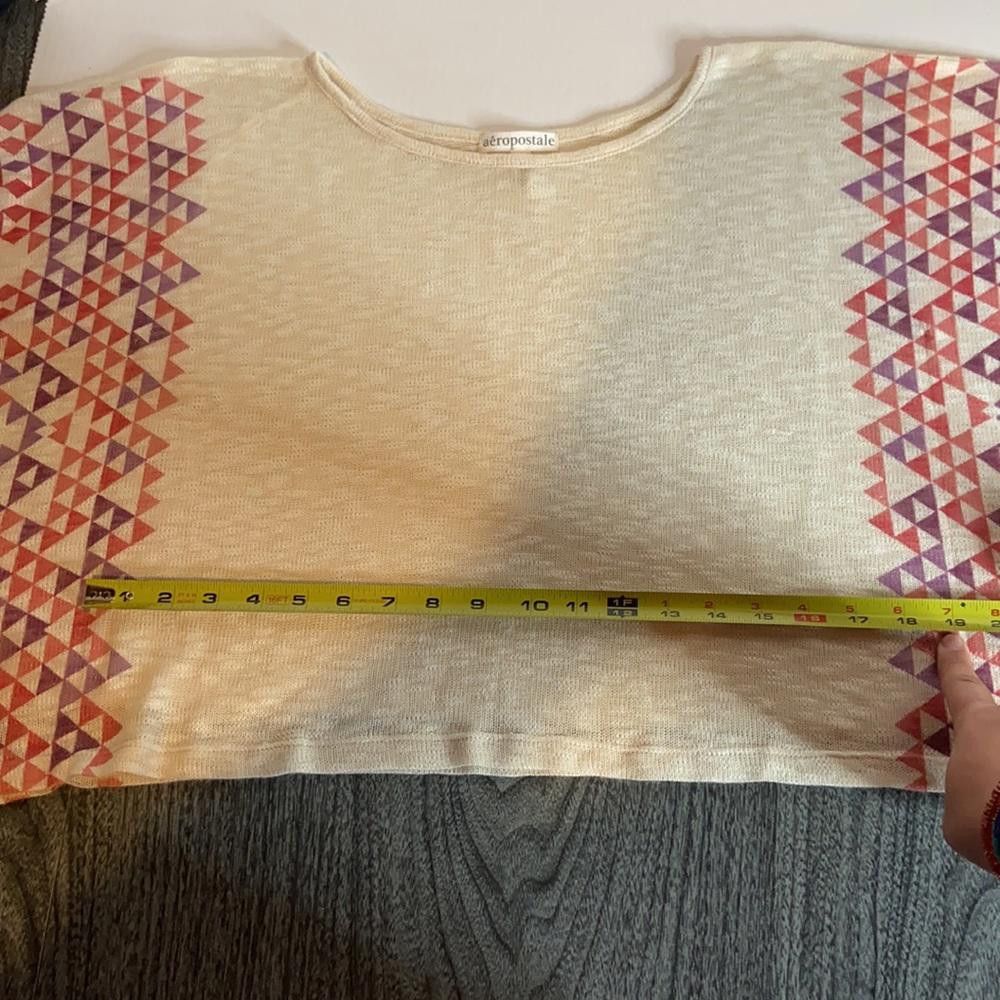 Aeropostale Aeropostale Aztec Geometric Poncho Top, M/L Size M / US 6-8 / IT 42-44 - 9 Thumbnail