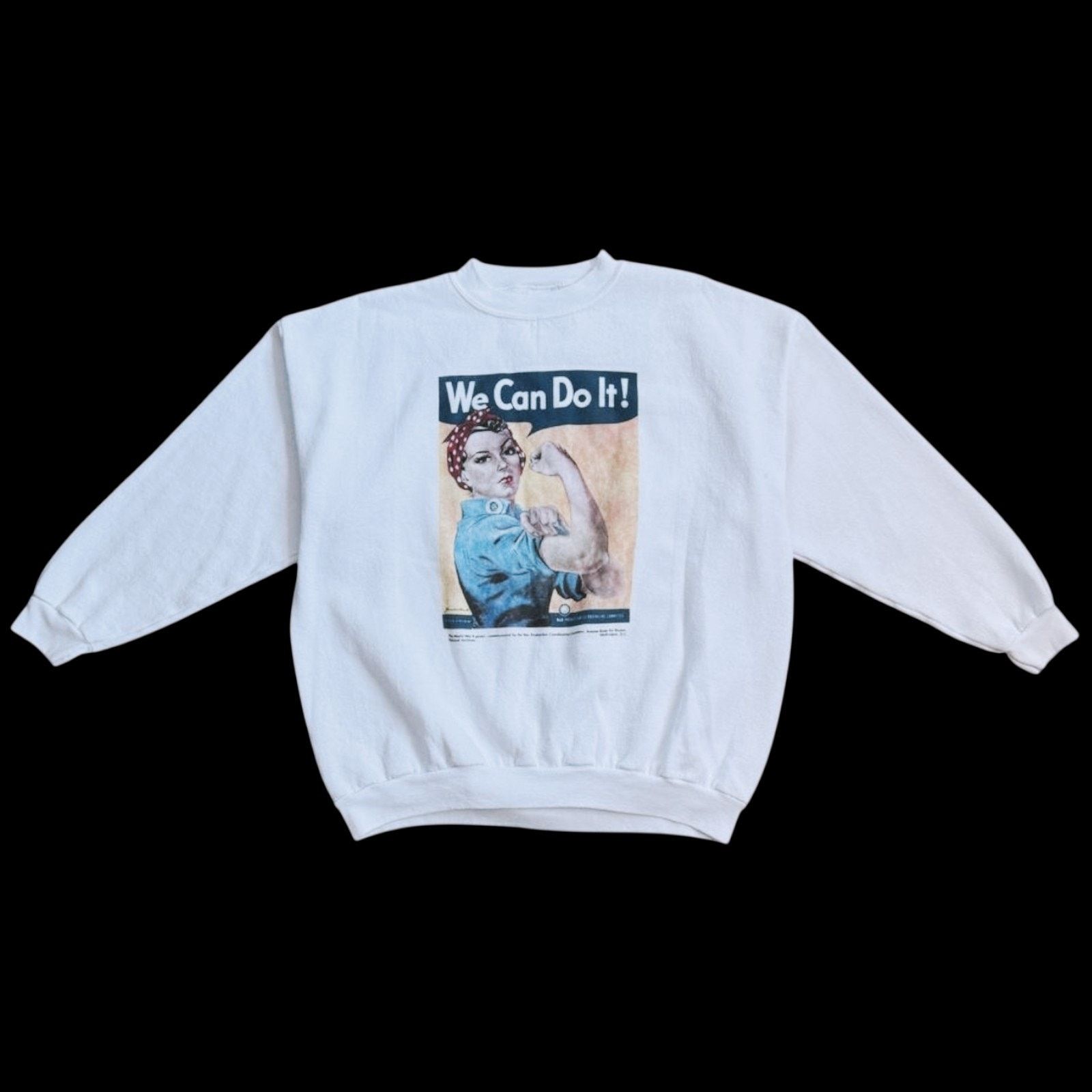 Tultex Rosie the Riveter White Sweater | Size 2XL Size XXL / US 16-18 / IT 52-54 - 1 Thumbnail