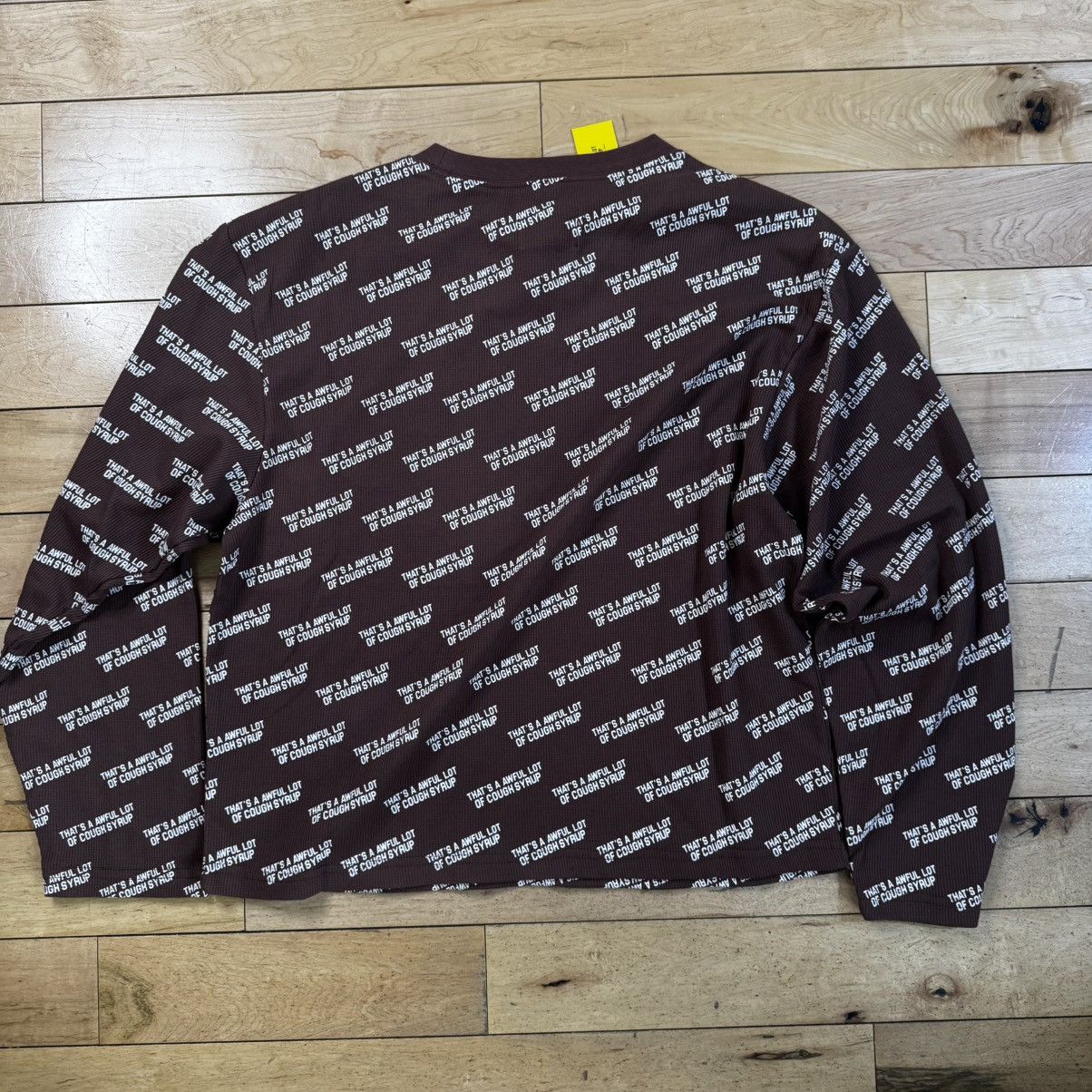 Other THATS A AWFUL LOT OF COUGH SYRUP Brown Cropped Thermal Size XL / US 12-14 / IT 48-50 - 2 Thumbnail