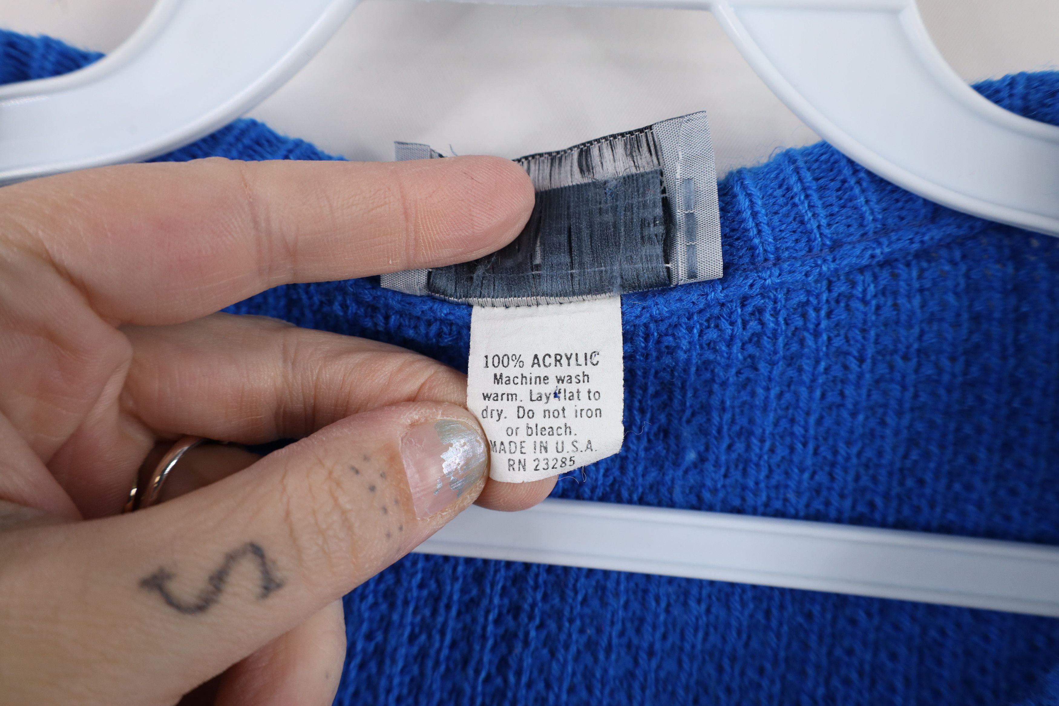 Vintage Vintage 90s Streetwear Thermal Waffle Knit Sweater USA Size M / US 6-8 / IT 42-44 - 5 Thumbnail