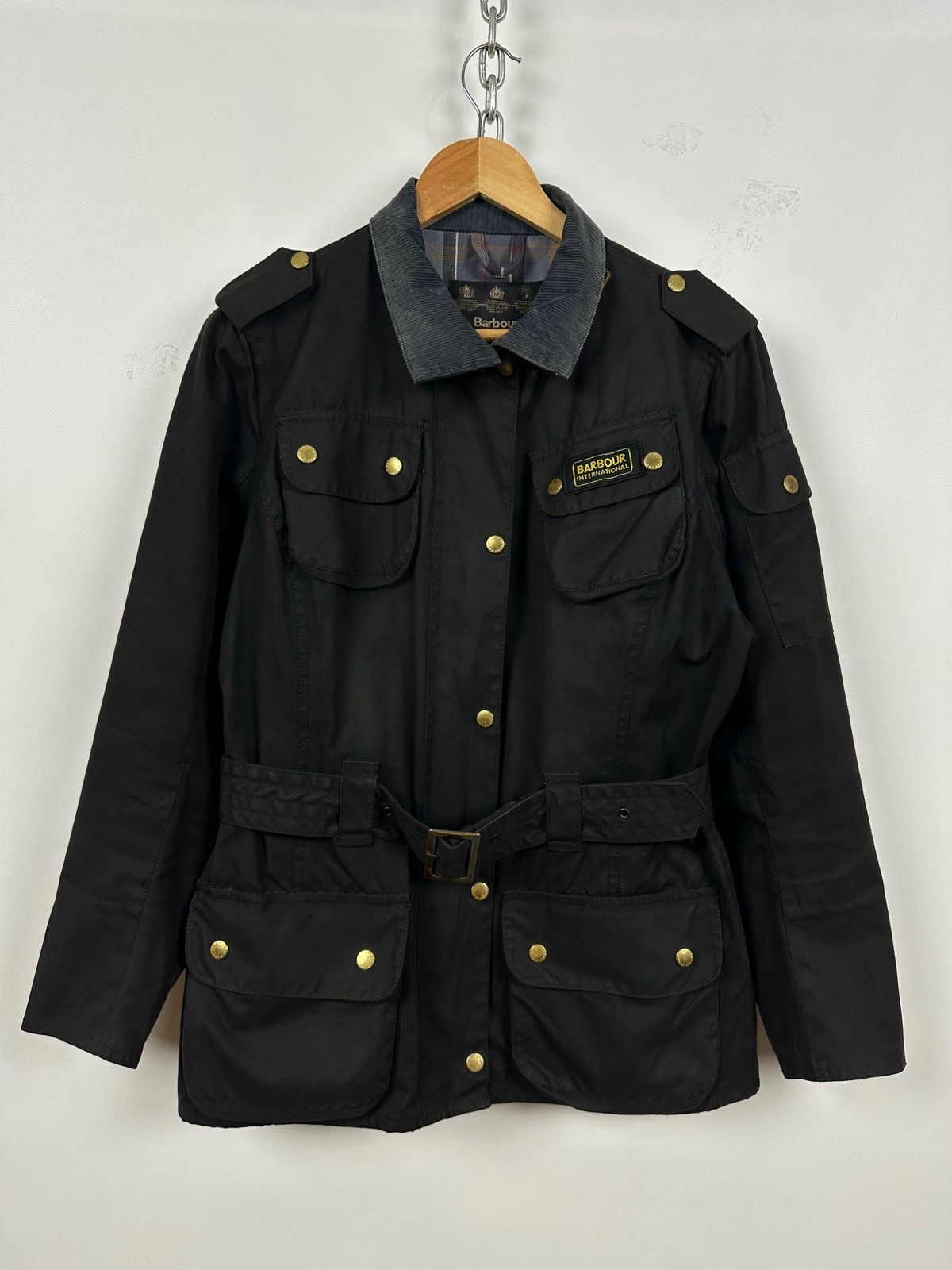 Barbour Barbour International Utility Black Waxed Motorcycle Jacket Size L / US 10 / IT 46 - 2 Thumbnail