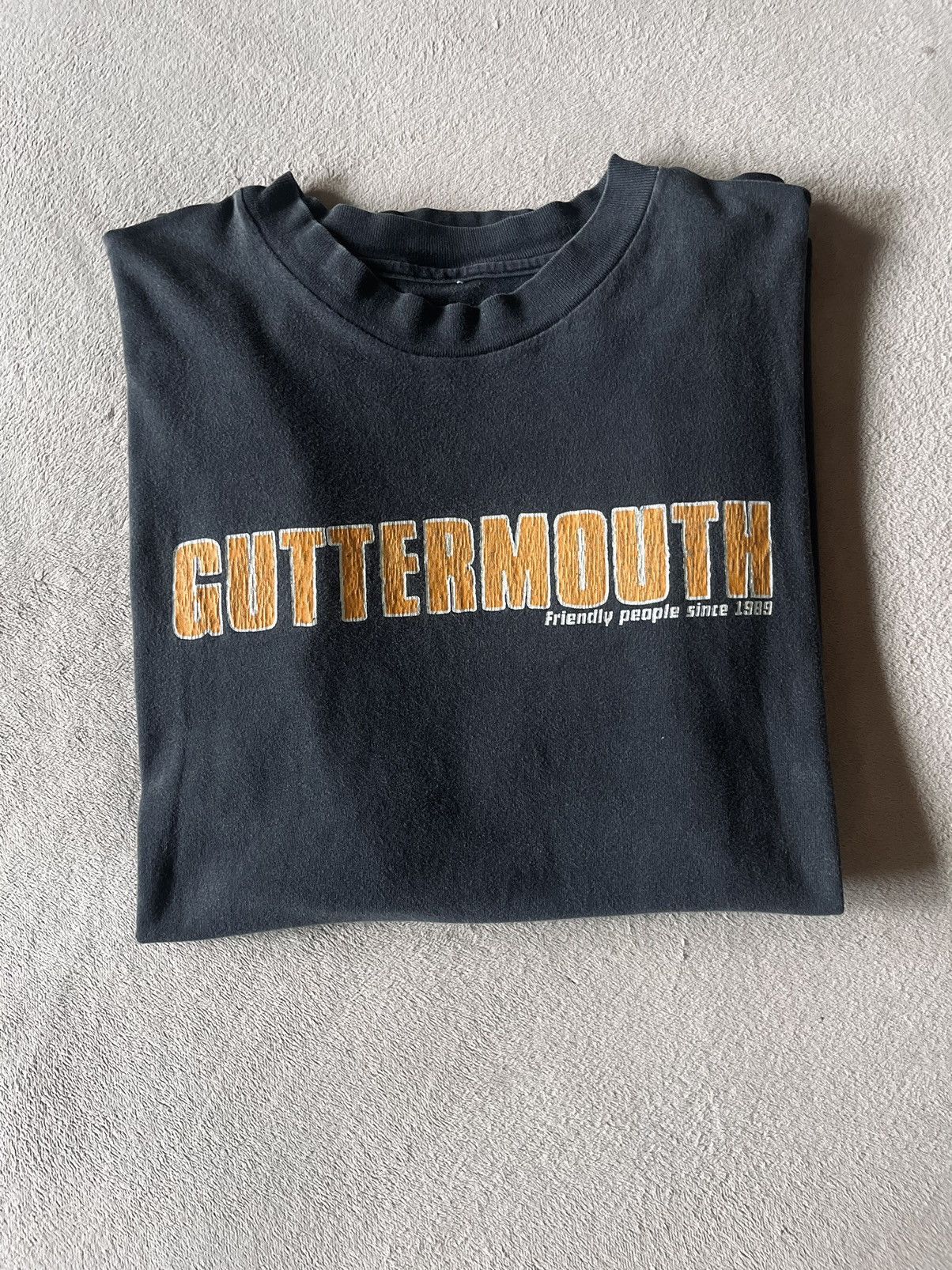 image of Band Tees x Rock T Shirt Vintage Guttermouth Friendly People Tee (Black) - Large, Men's