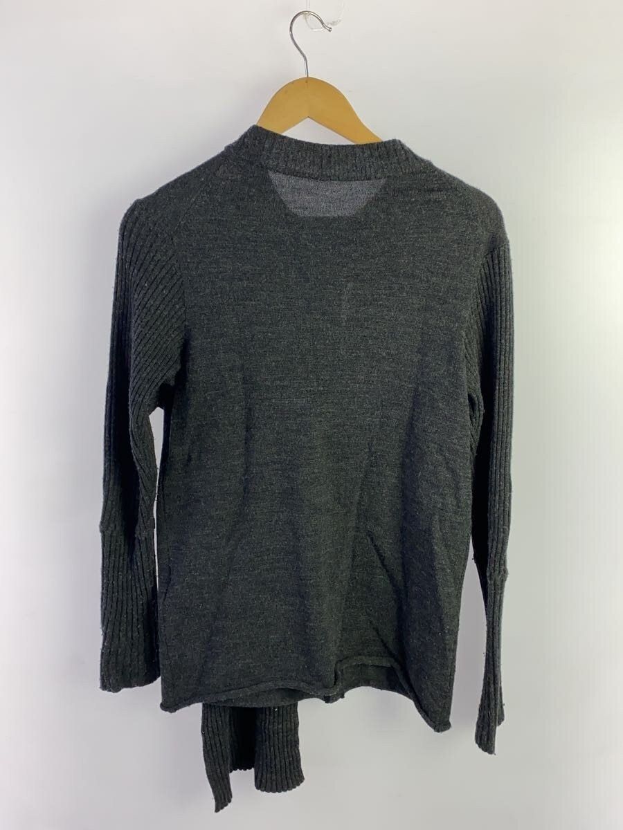 Yohji Yamamoto Stitch Panel Ribbed Wool Knit Cardigan Size M / US 6-8 / IT 42-44 - 2 Thumbnail