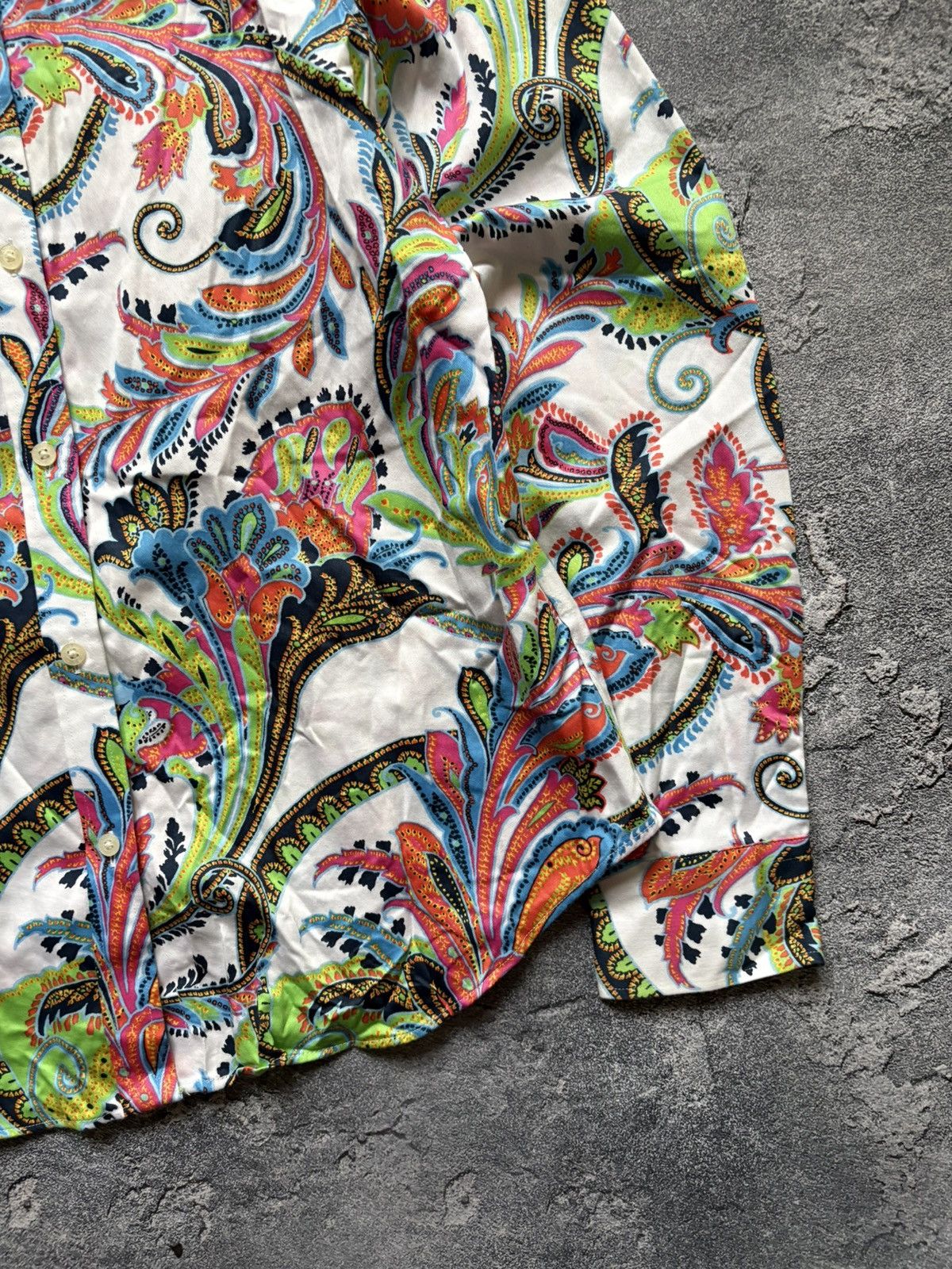 Polo Ralph Lauren Vintage Ralph Lauren Abstract Paisley Print Non-Iron Shirt Size M / US 6-8 / IT 42-44 - 6 Thumbnail