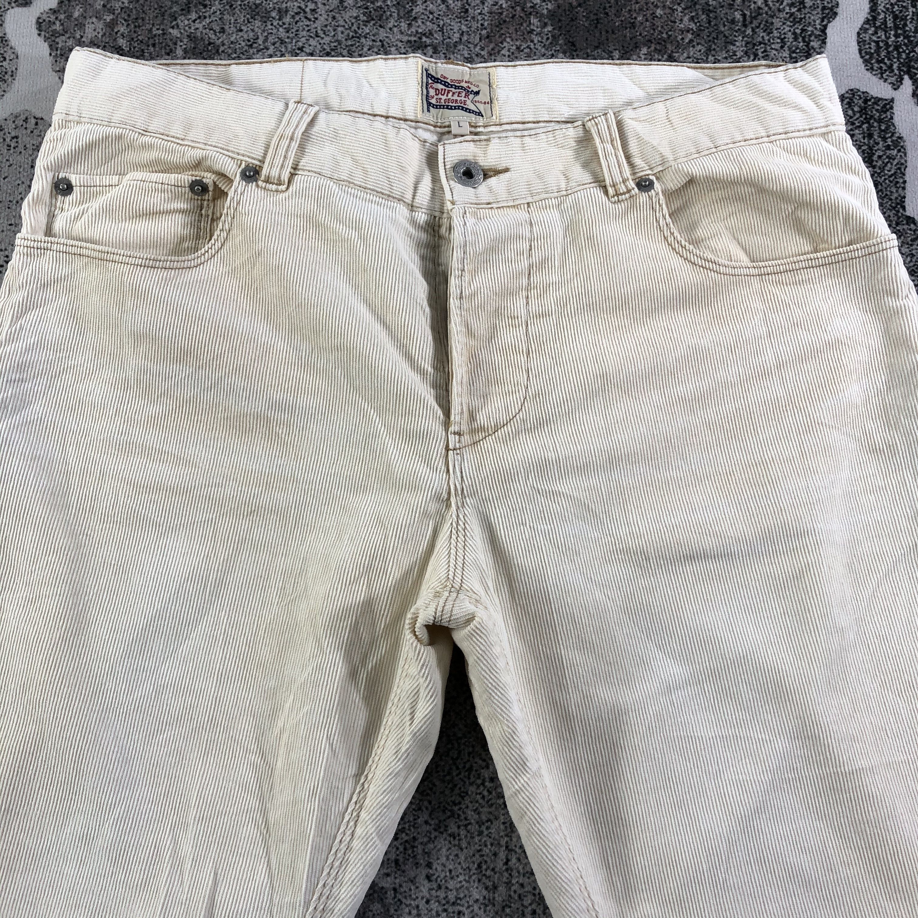 Japanese Brand Duffer Denim Corduroy Jeans KJ2000 Size US 33 - 3 Thumbnail