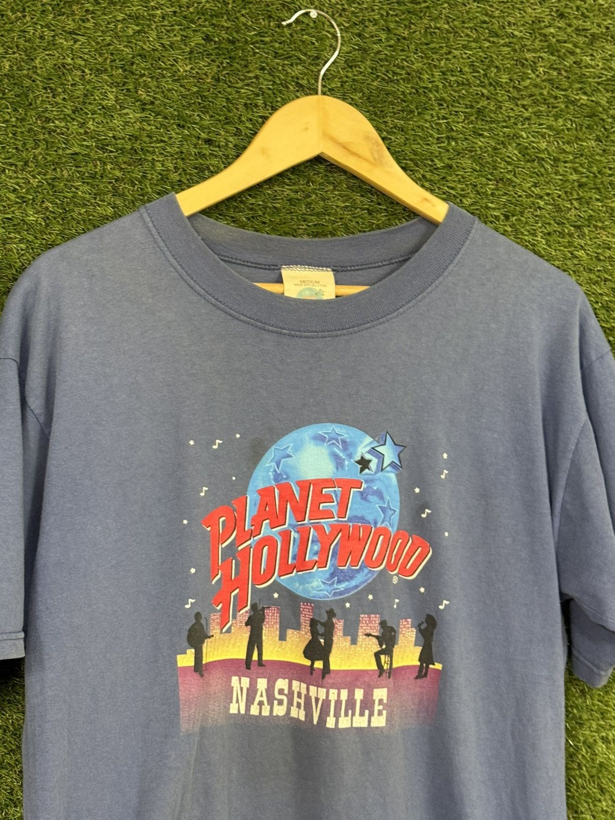 Vintage Vintage Planet Hollywood Nashville Movie Rental Tee Blue Size US M / EU 48-50 / 2 - 2 Thumbnail