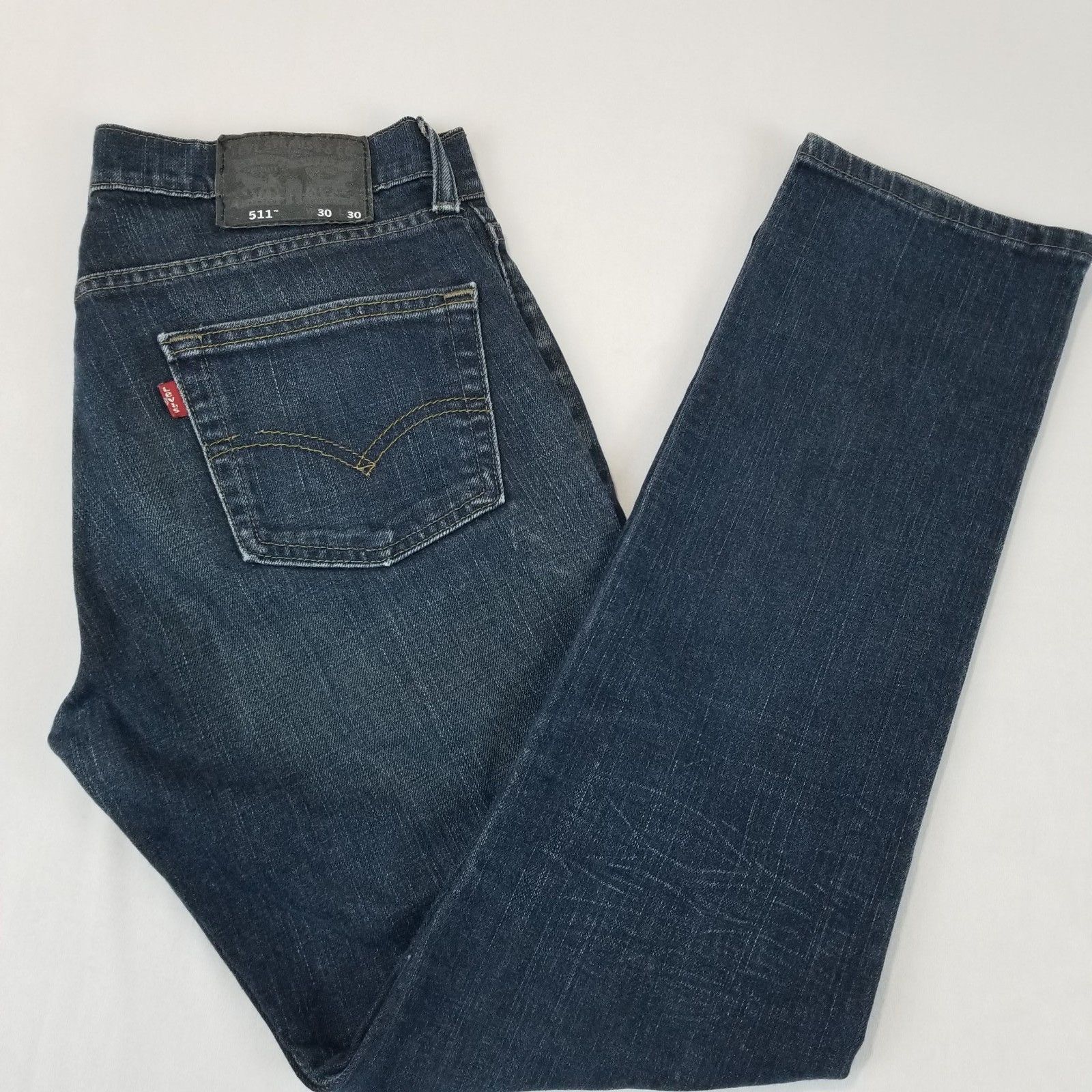 Levi's Levi’s 511 Jeans Mens 30x30 Slim Fit Zip Jean Blue 4172 Dark Size US 30 / EU 46 - 3 Thumbnail