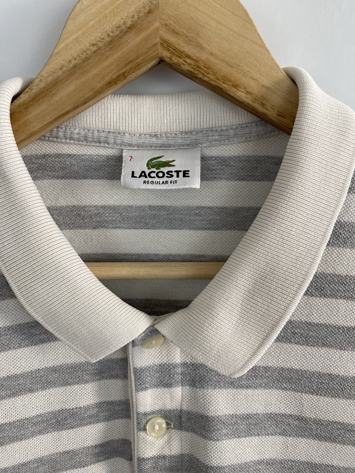 Lacoste 🇫🇷 Vintage Lacoste Polo T-Shirt made in France Retro Rare Size US L / EU 52-54 / 3 - 5 Thumbnail