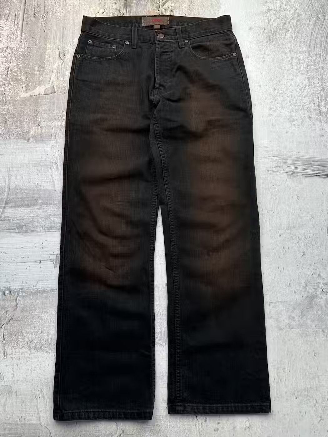 image of Avant Garde Vintage Faded Wide Jeans in Brown, Men's (Size 30)