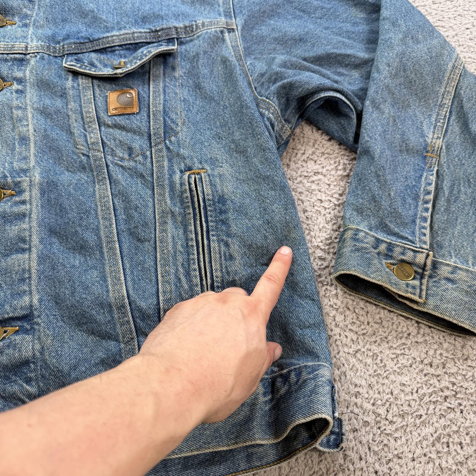 Carhartt Vintage Carhartt Denim Jacket Made In USA Union Tag J12DST Size US XL / EU 56 / 4 - 7 Thumbnail