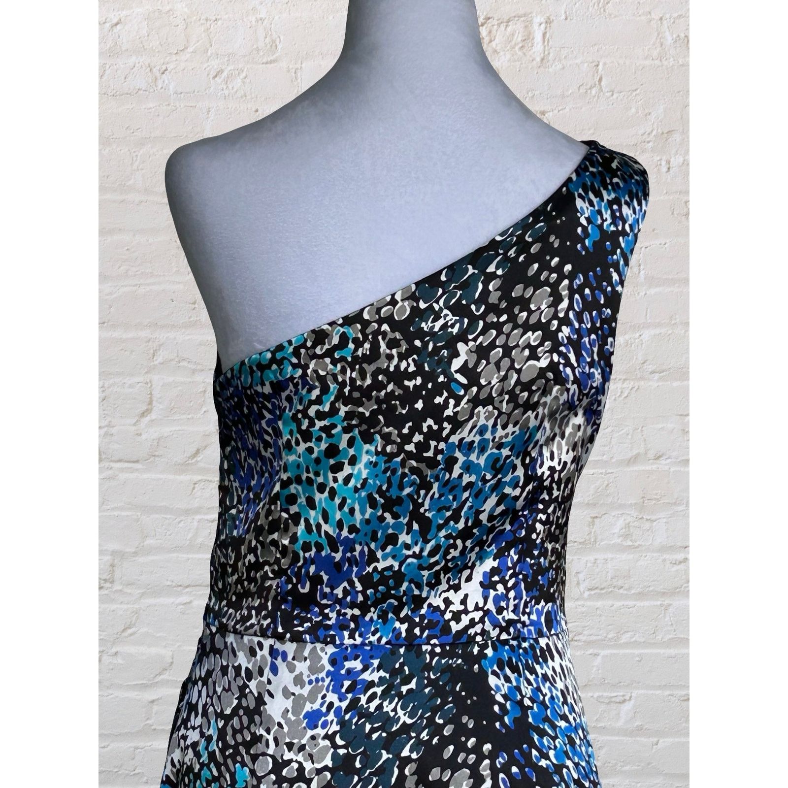 MAGGY LONDON Maggy London Print Ruched One Shoulder Cocktail Dress S 6 8 Size M / US 6-8 / IT 42-44 - 6 Thumbnail