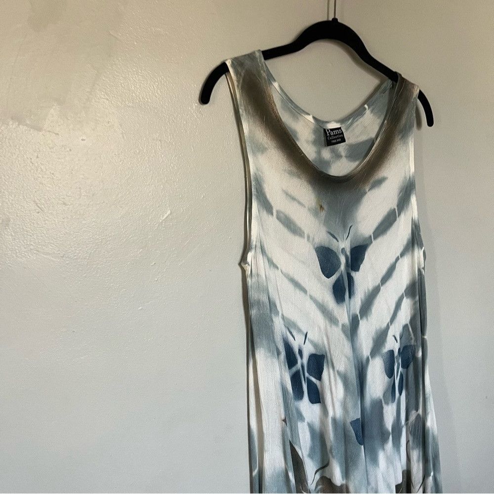 Other Tie Dye Butterfly Sleeveless Dress White Medium Large XL Size ONE SIZE - 4 Thumbnail