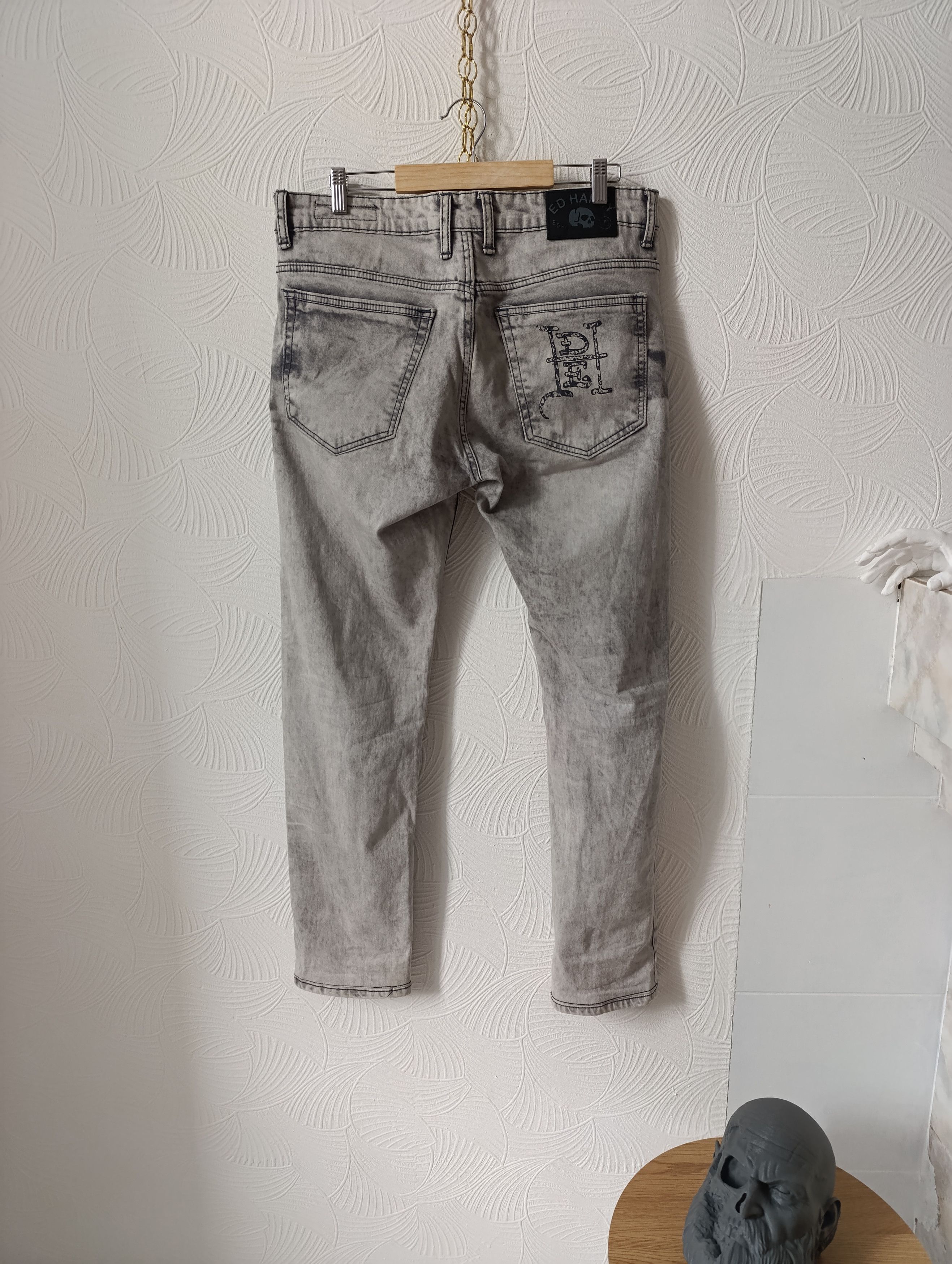 Ed Hardy ED HARDY STRETCH SKULLER SKINNY COTTON DENIM JEANS PANTS Size US 34 / EU 50 - 1 Thumbnail