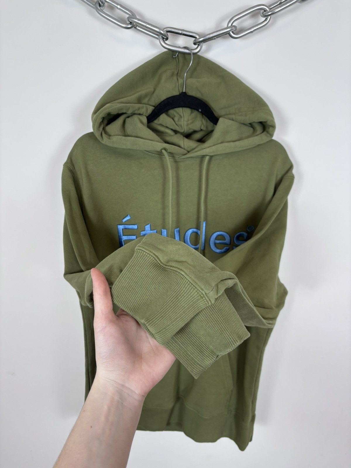 Etudes Etudes Studio Klein Big Embroidered Logo Olive Green Hoodie Size US M / EU 48-50 / 2 - 10 Thumbnail