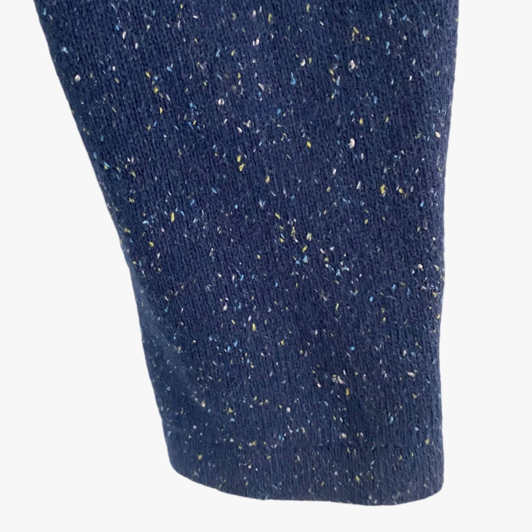 J. Jill VINTAGE J.Jill Angora Blend Cardigan Sweater Blue Women Medium Navy Button Front Confetti Bohemian Classic 50% Cotton 45% Rayon 5% Angora Size M / US 6-8 / IT 42-44 - 7 Thumbnail