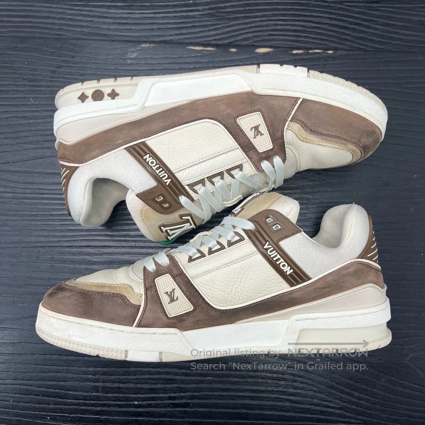 Louis Vuitton LV Trainer Mocha White Sneakers. Size US 10 / EU 43 - 6 Thumbnail