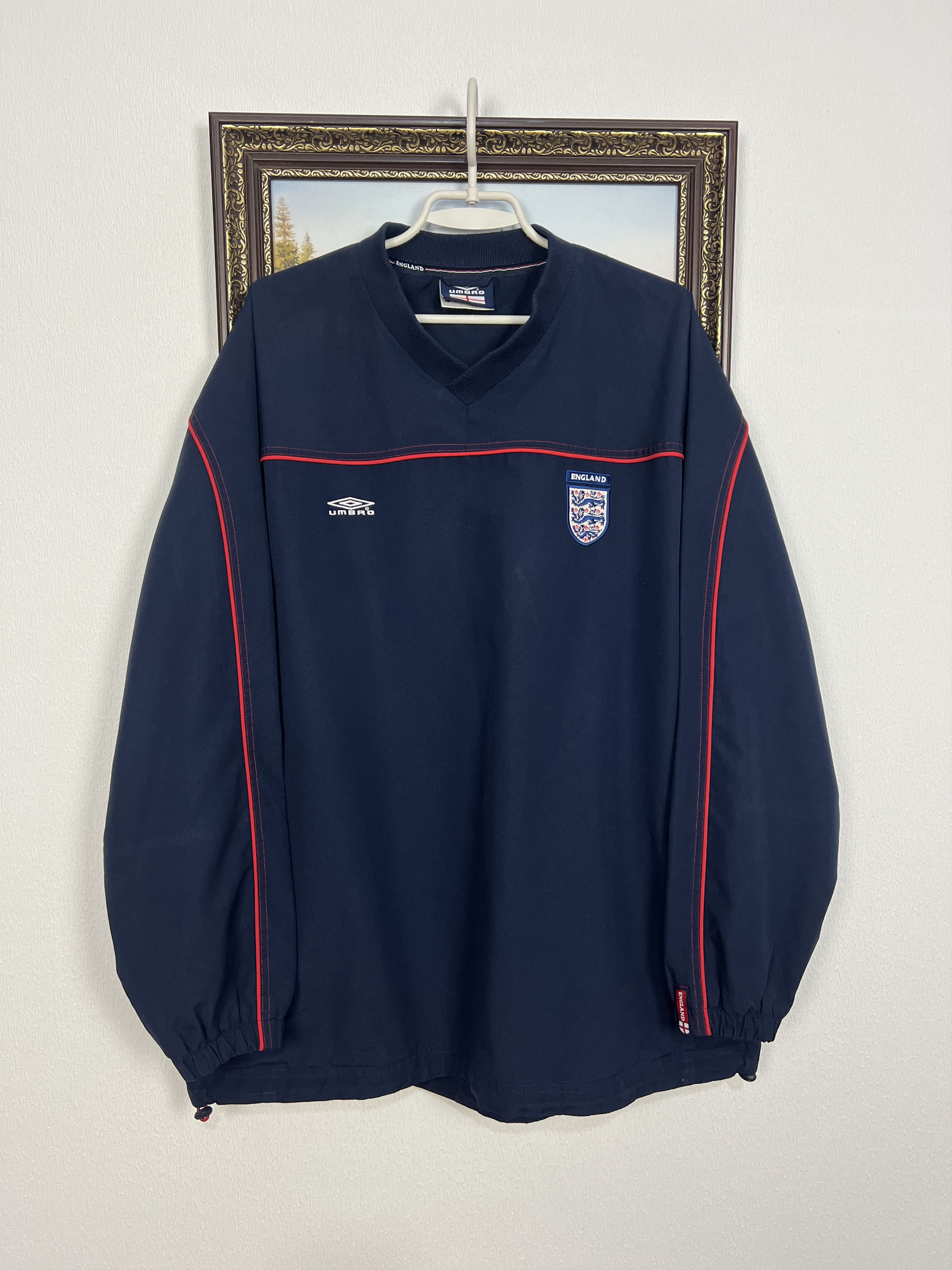 Umbro Vintage England Football Sweatshirt Train Track Top Jacket Size US XL / EU 56 / 4 - 1 Thumbnail