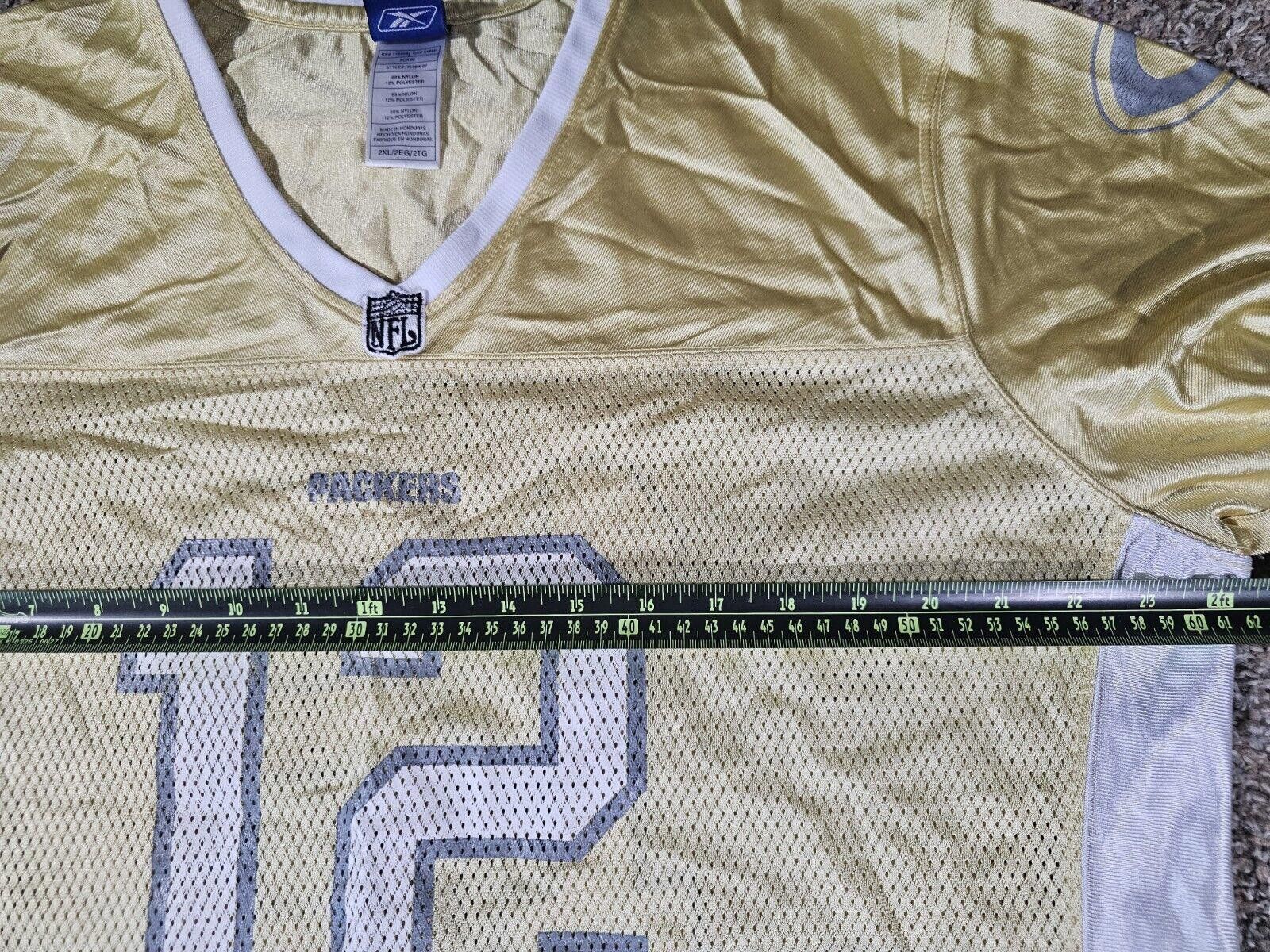 Reebok Aaron Rodgers #12 NFL Reebok RBK Jersey Gold Women's 2XL Size XXL / US 16-18 / IT 52-54 - 5 Thumbnail