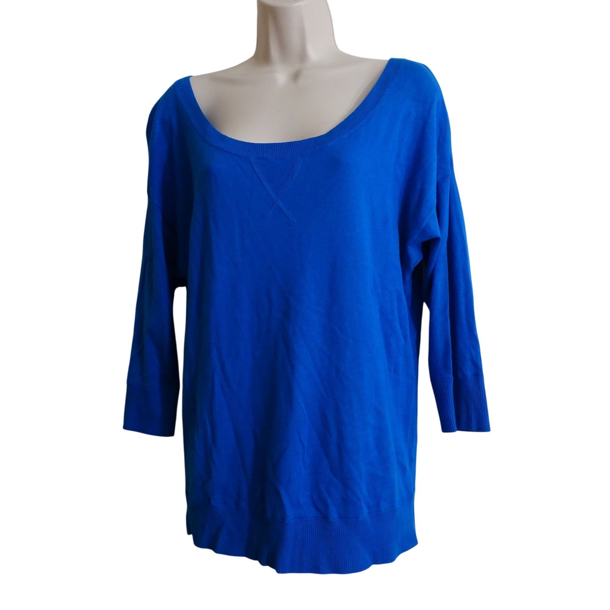 American Eagle Outfitters American Eagle Outfitters Blue 3/4 Sleeve Sweater Size M Size M / US 6-8 / IT 42-44 - 1 Thumbnail