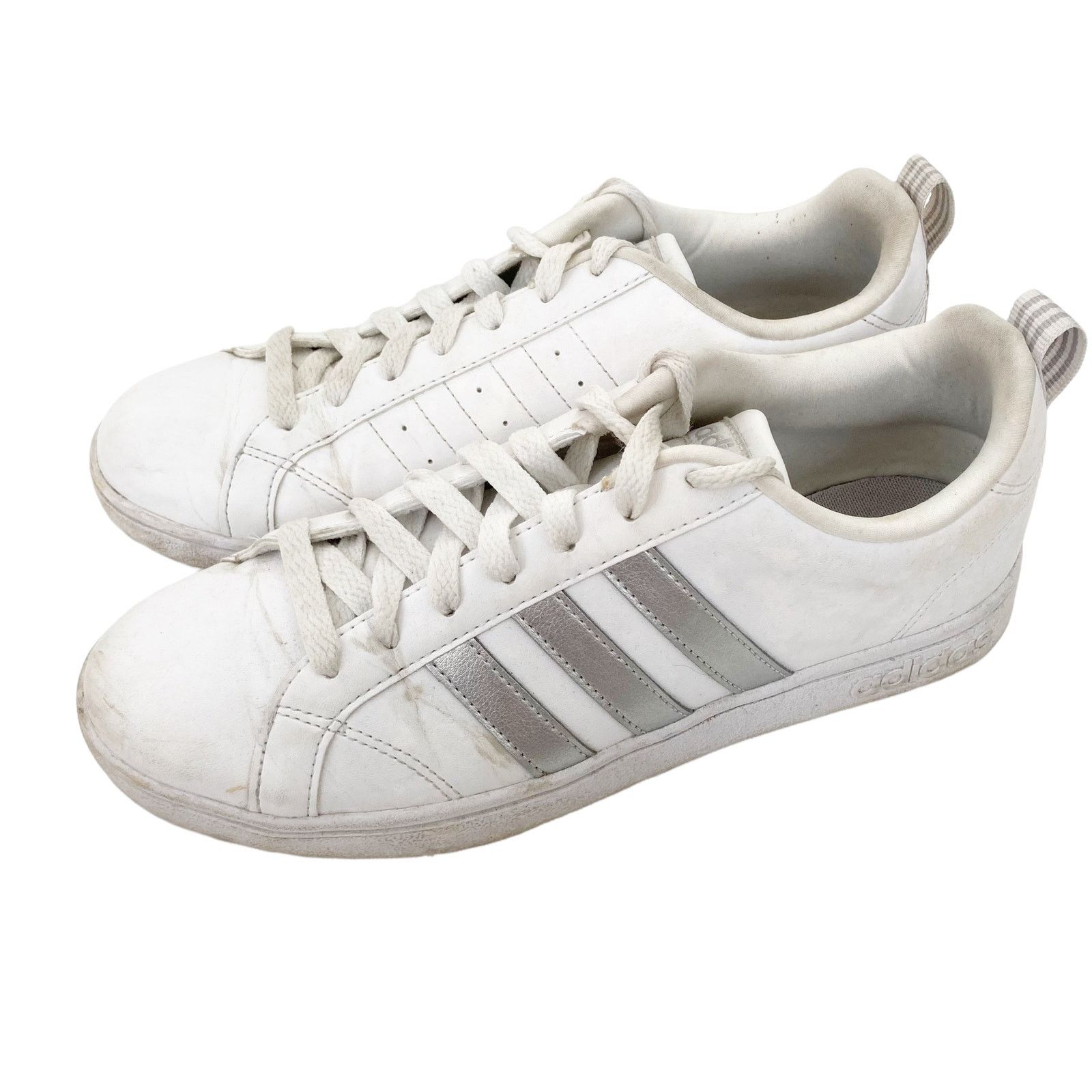 Adidas Adidas VS Advantage White Silver Sneakers Sz 7.5 Size US 7.5 / IT 37.5 - 2 Thumbnail
