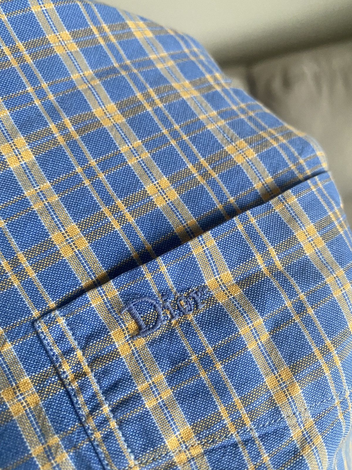 Christian Dior Monsieur Tartan Luxury Dior Small logo shirt button up Size US XL / EU 56 / 4 - 4 Thumbnail