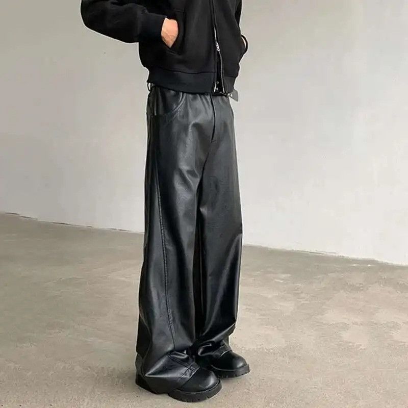 Vintage Black Pants Casual Pu Leather Size US 32 / EU 48 - 2 Thumbnail