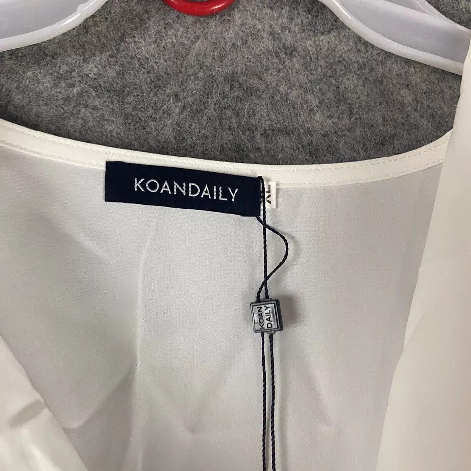 Other Koandaily Blouse Women's Extra Large Short Sleeve NWT White Size XL / US 12-14 / IT 48-50 - 3 Thumbnail