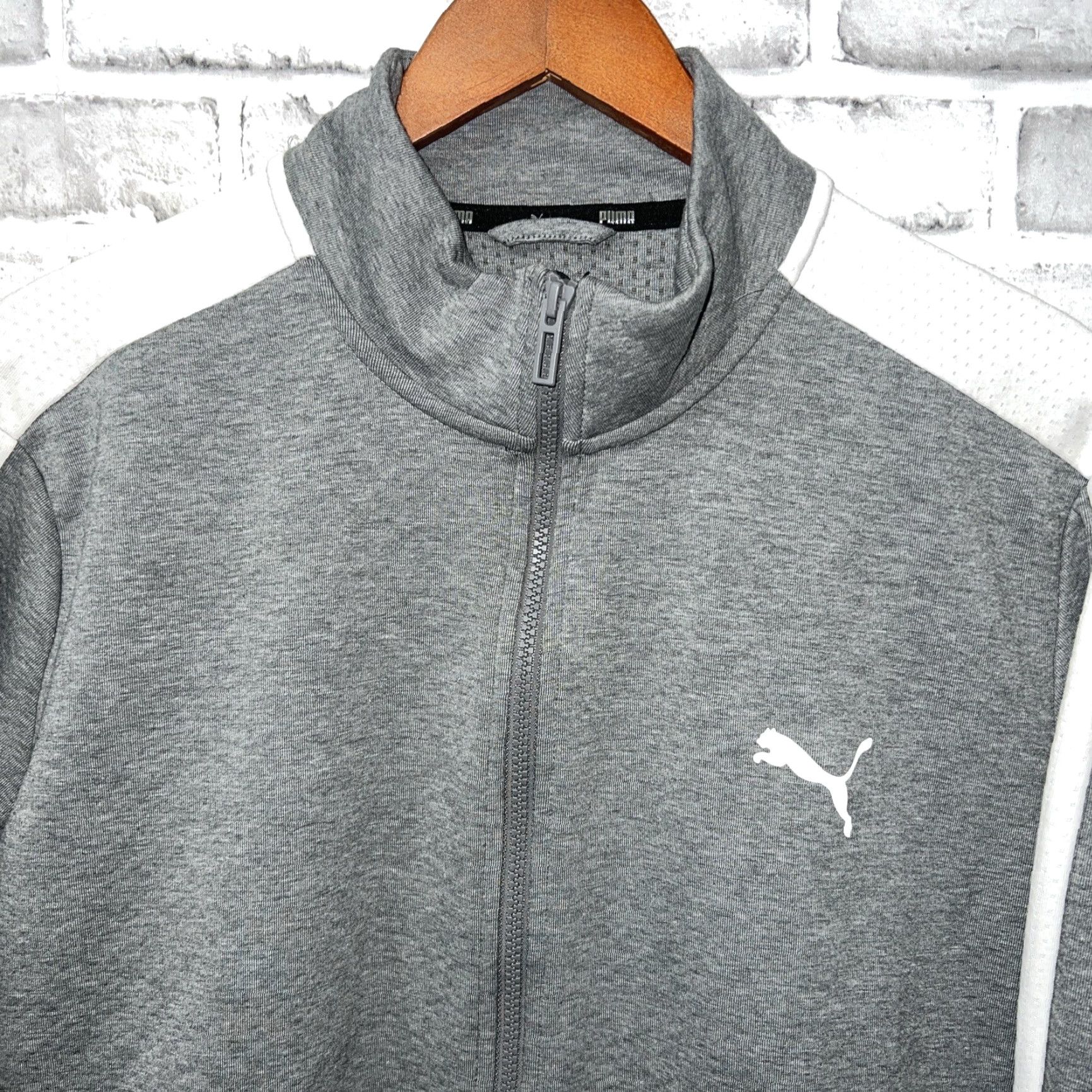 Puma Puma Gray Full Zip Sweat Track Jacket Mens Size L Size US L / EU 52-54 / 3 - 2 Thumbnail