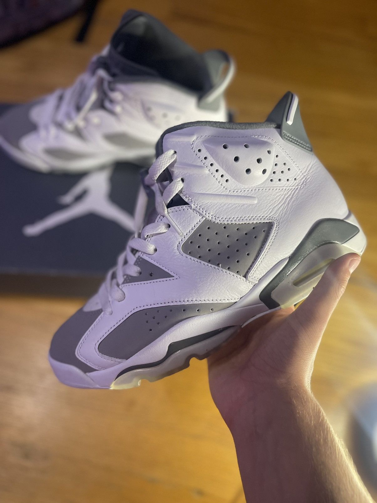 Jordan Brand Authentic Nike Air Jordan 6 Retro “Cool Grey” in size 9 Size US 9 / EU 42 - 3 Thumbnail