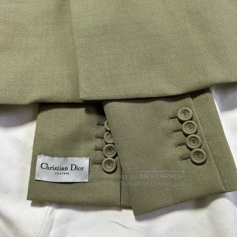 Dior Dior 23ss pine green structural double-layer collar wool s Size 48R - 2 Thumbnail