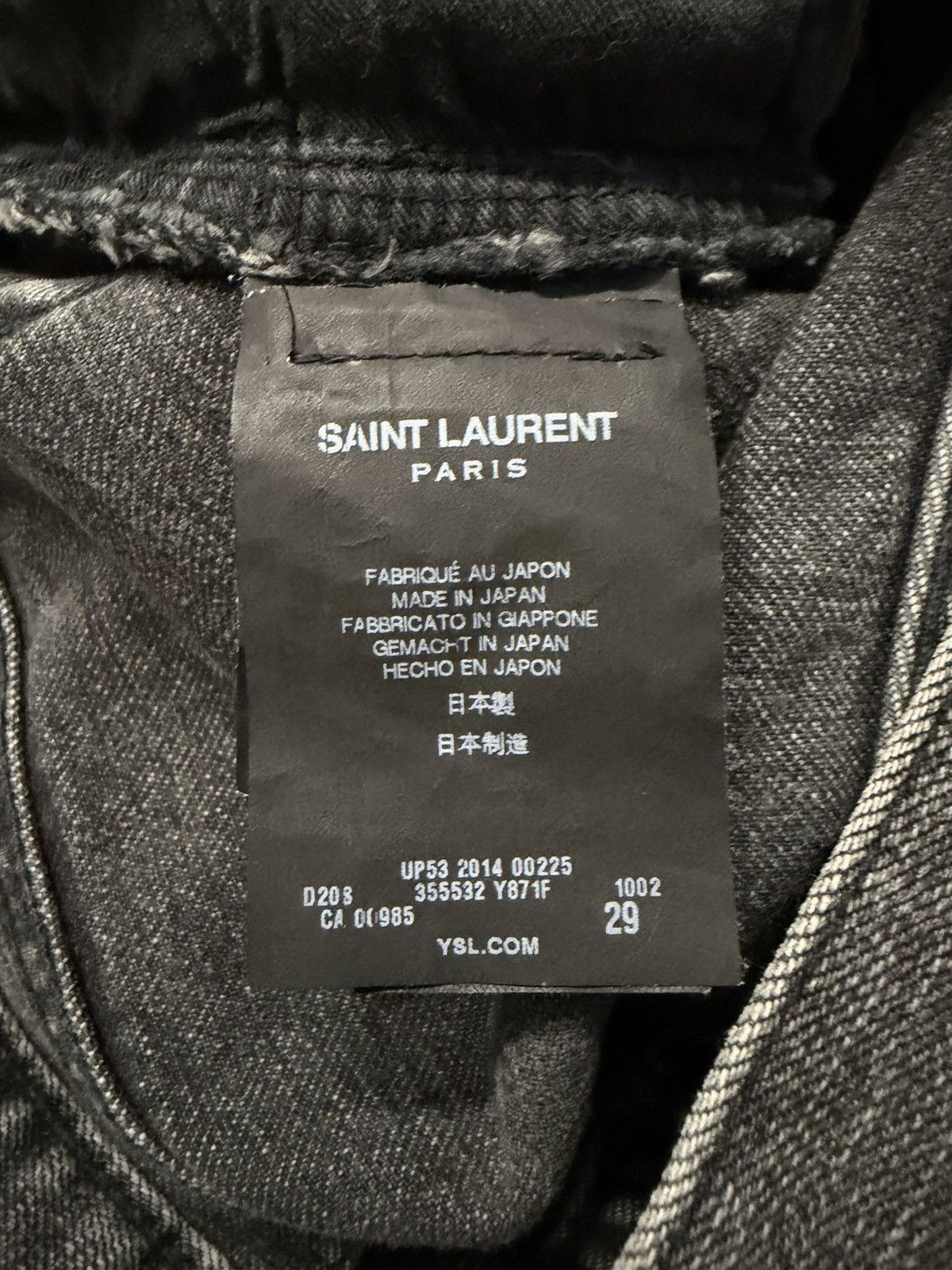 Saint Laurent Paris Saint Laurent by Hedi Slimane - FW14 Charcoal Grey Denim Size US 29 - 9 Thumbnail