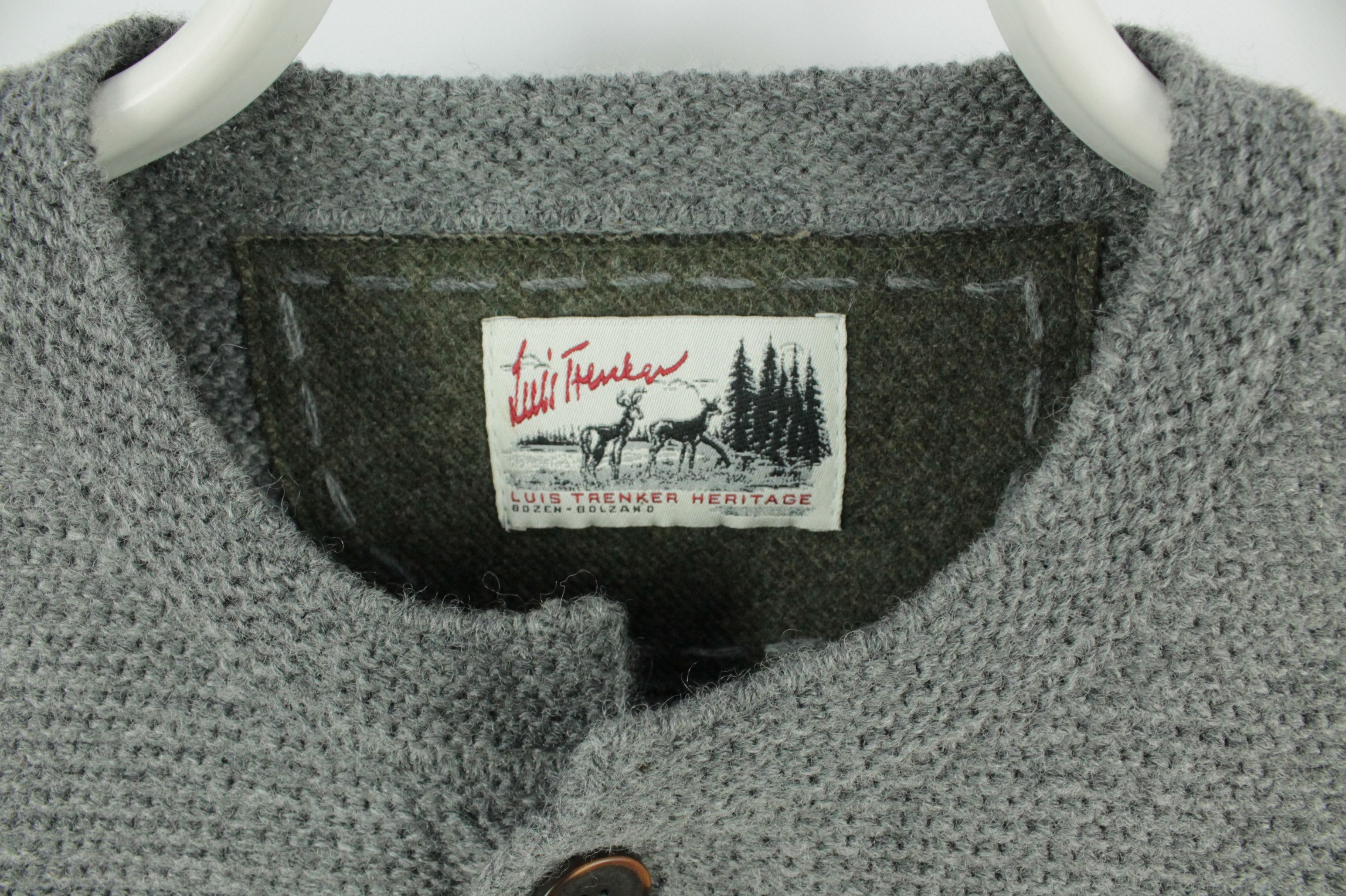 Luigi Borrelli Luis Trenker Heritage Wool Blend Knit Jacket Women's Gray Size L / US 10 / IT 46 - 3 Thumbnail