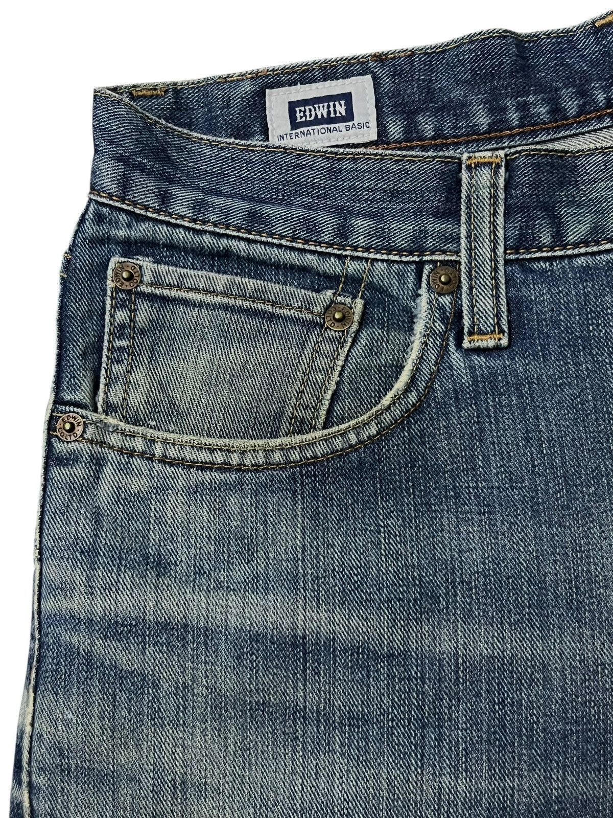 Edwin Vintage Edwin 403 Japan - Faded Mud Wash Straight Leg Jeans Size US 31 - 8 Thumbnail
