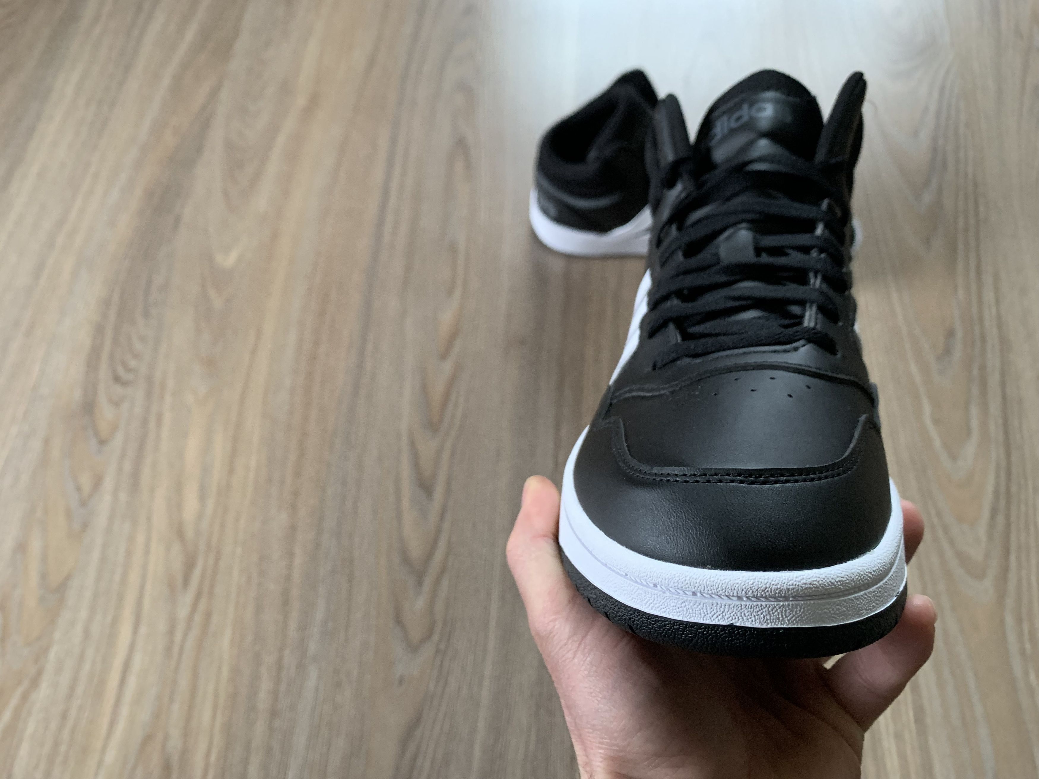 Adidas Adidas Hoops 3.0 Mid Black Sneakers Size US 10.5 / EU 43-44 - 6 Thumbnail