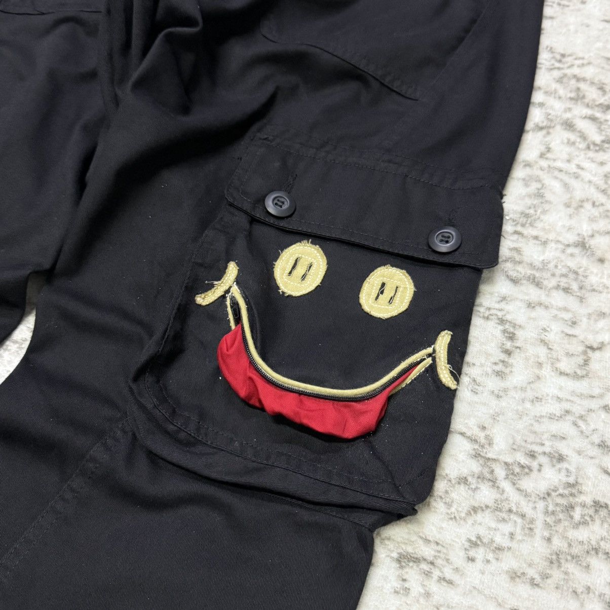 Kapital Upstart Japan Twisted Seam Drop Crotch Smiley Cargo Pants Size US 30 / EU 46 - 6 Thumbnail
