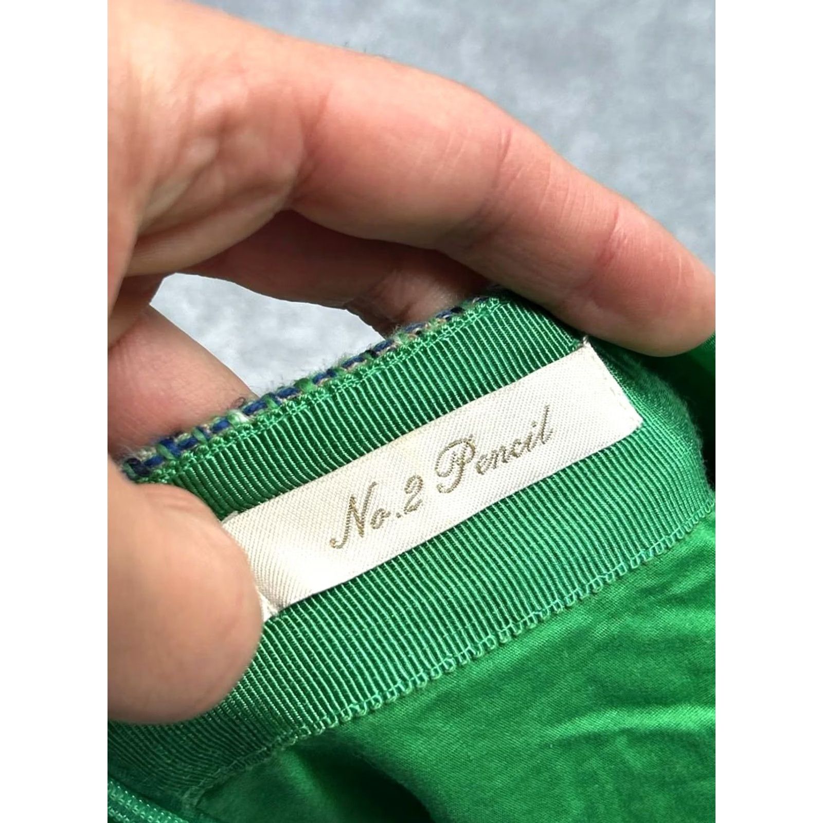 J.Crew J.CREW Skirt Womens 6 Green Straight & Pencil Tweed Zip Back Back Zip Short Classic Lined Slit Casual Summer Spring Vintage No N/A Size 28" / US 6 / IT 42 - 7 Thumbnail