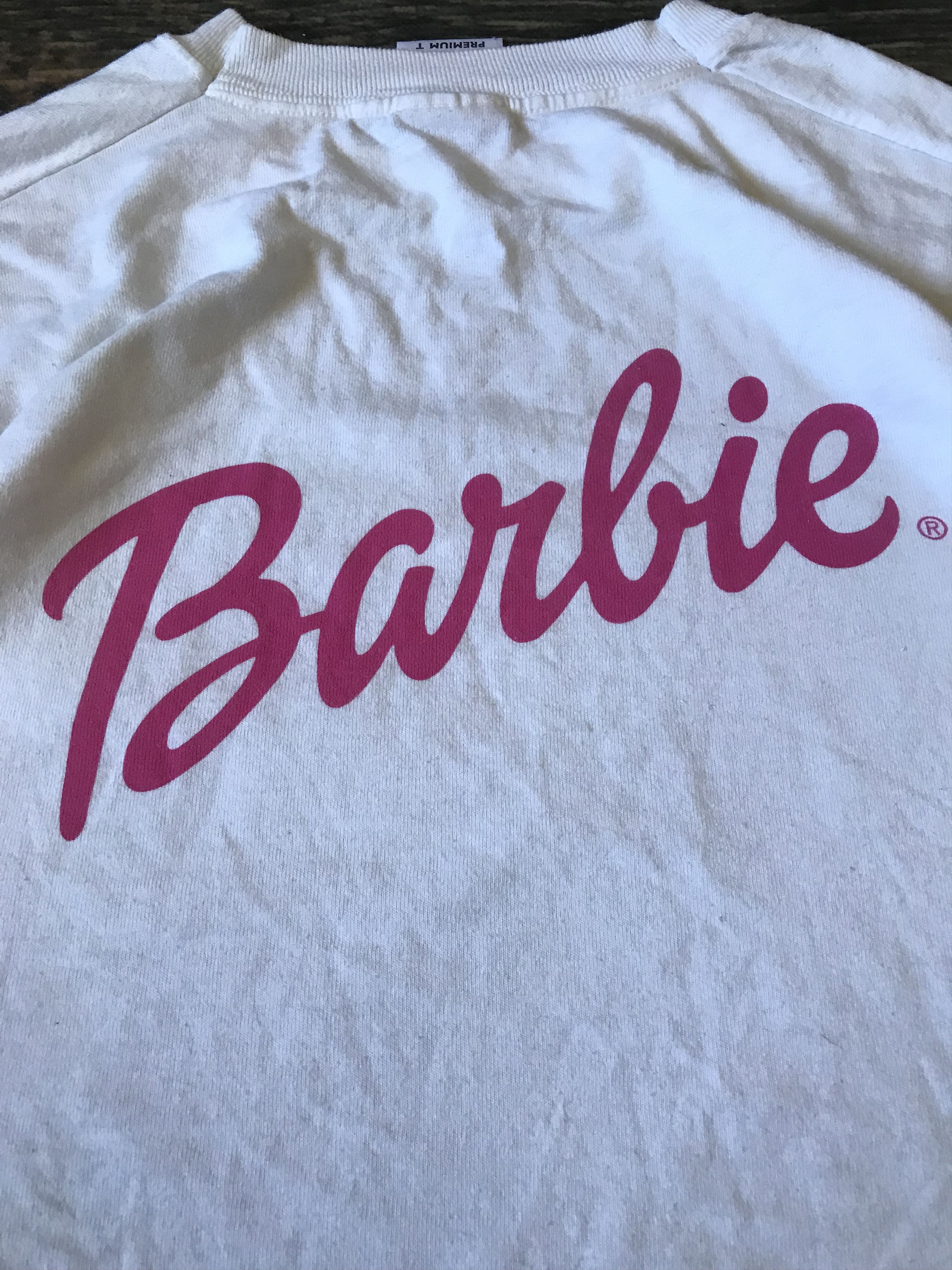 Fruit Of The Loom 90’s Barbie Pink Logo Legend Shirt Mens Size US L / EU 52-54 / 3 - 6 Thumbnail