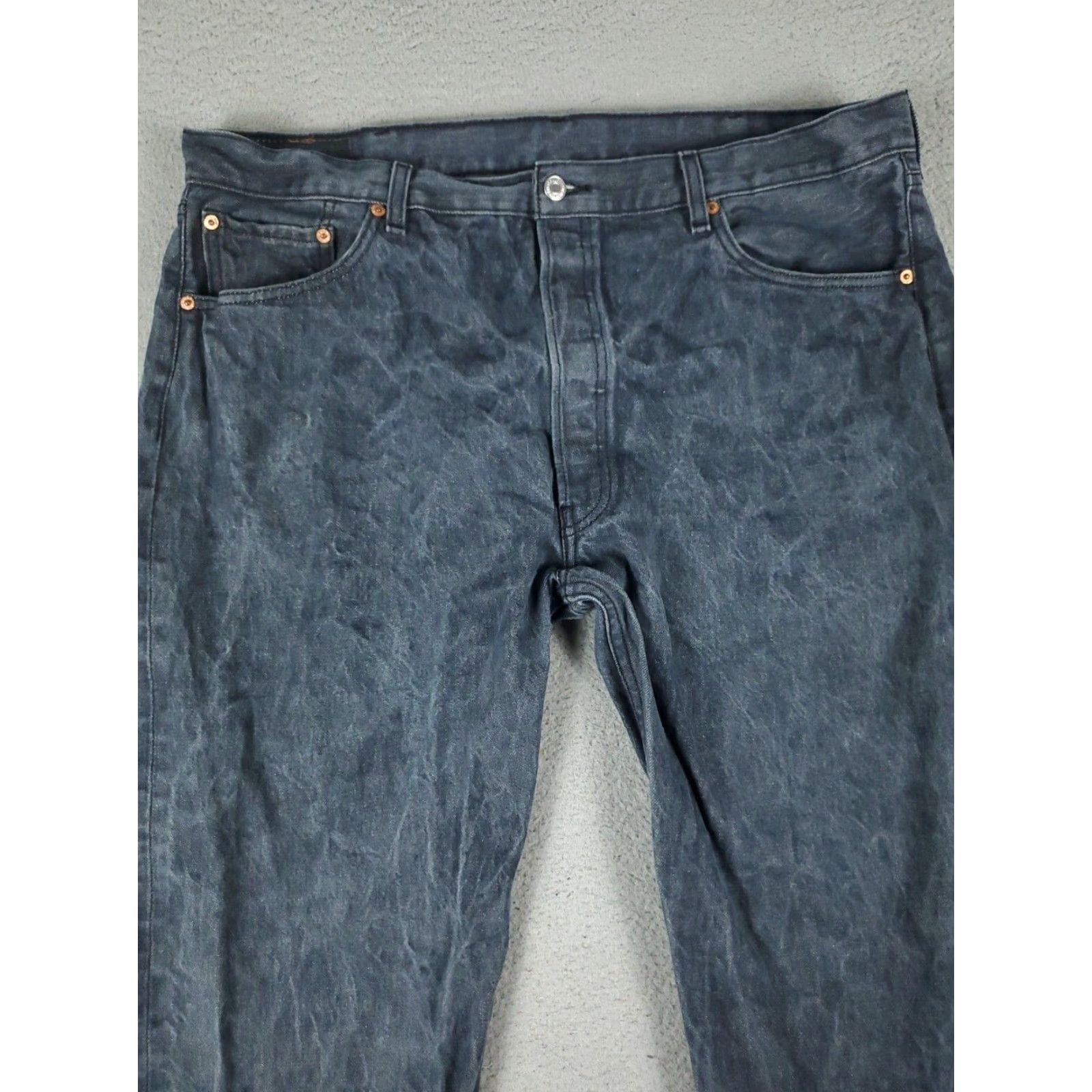 Levi's Levi's 501 Jeans Mens 42x32 Blue Straight Leg Denim Pants Size US 42 / EU 58 - 2 Thumbnail