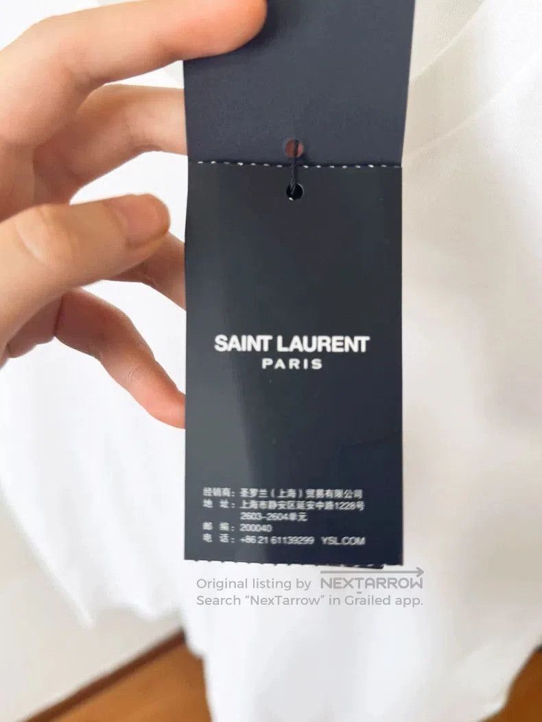Saint Laurent Paris YSL Basic White Short Sleeve T. Size US M / EU 48-50 / 2 - 3 Thumbnail
