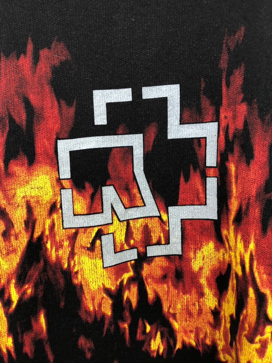 Vintage Vintage 2000's Rammstein Hoodie Fire BN Size US L / EU 52-54 / 3 - 5 Thumbnail