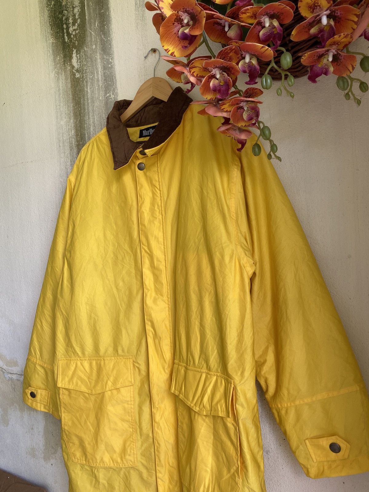 Marlboro × Vintage ✨Rare✨Vtg 1990s Marlboro Reversible Full Length Rain Jacket Size US L / EU 52-54 / 3 - 5 Thumbnail