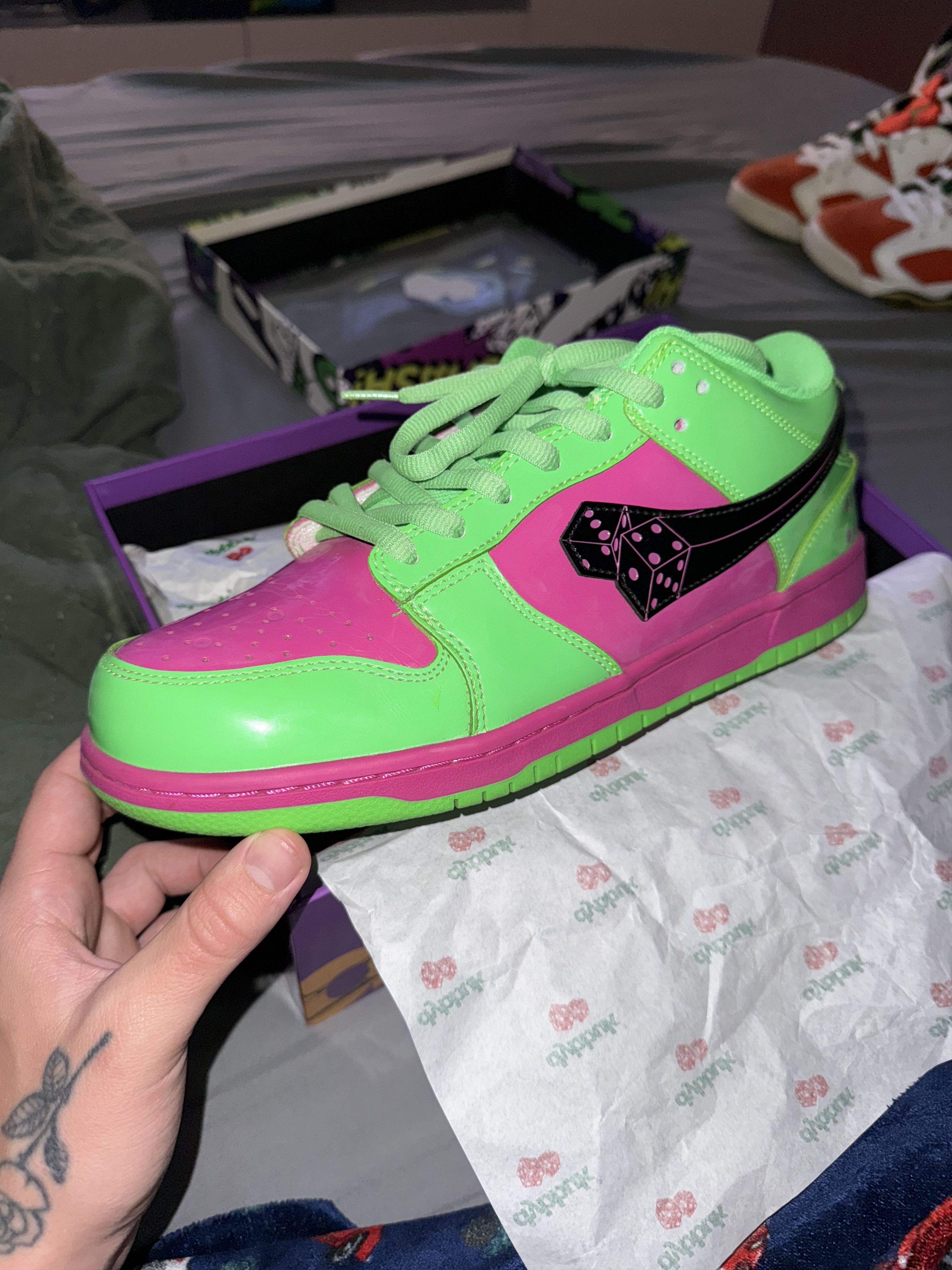 Dybbuk Dybbuk Lucky 7 “The Incredible Dybbuk” Nike Dunk Style OFFER Size US 12 / EU 45 - 2 Thumbnail