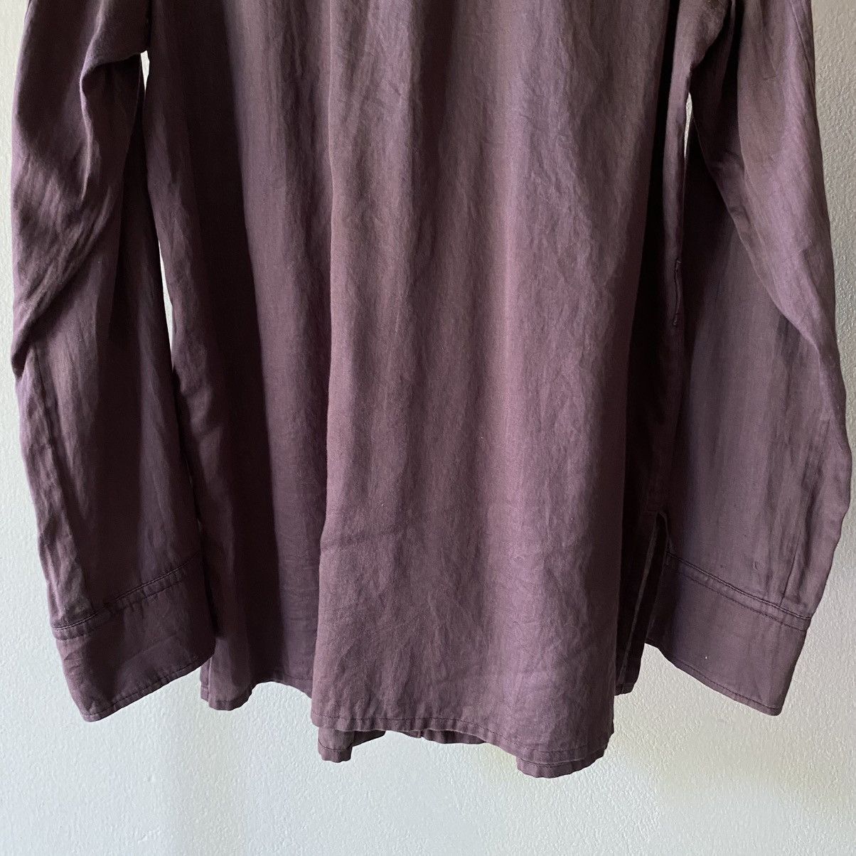 Burberry BURBERRY Purple Pintuck Button-Up Shirt Size XS / US 0-2 / IT 36-38 - 8 Thumbnail