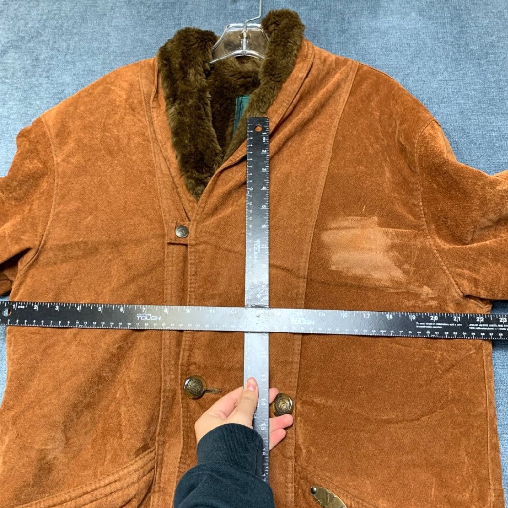 Doublet VINTAGE Full Stop Pea Coat Mens M Brown Shearling Lined Double Breasted Coat Size US M / EU 48-50 / 2 - 6 Thumbnail