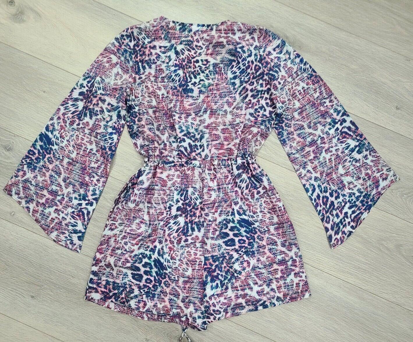 Designer Jennifer Lopez Romper Medium NWT V Neck 3/4 Bell Sleeves Size 32" / US 10 / IT 46 - 2 Thumbnail