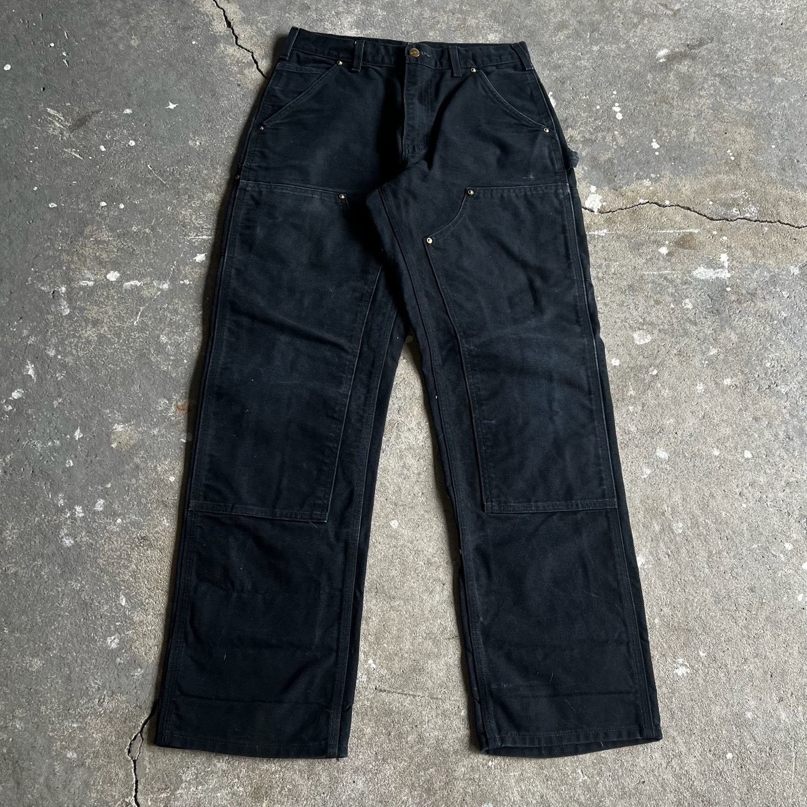 Carhartt × Vintage Carhartt black double knee work wear carpenter pants Size US 29 - 1 Thumbnail