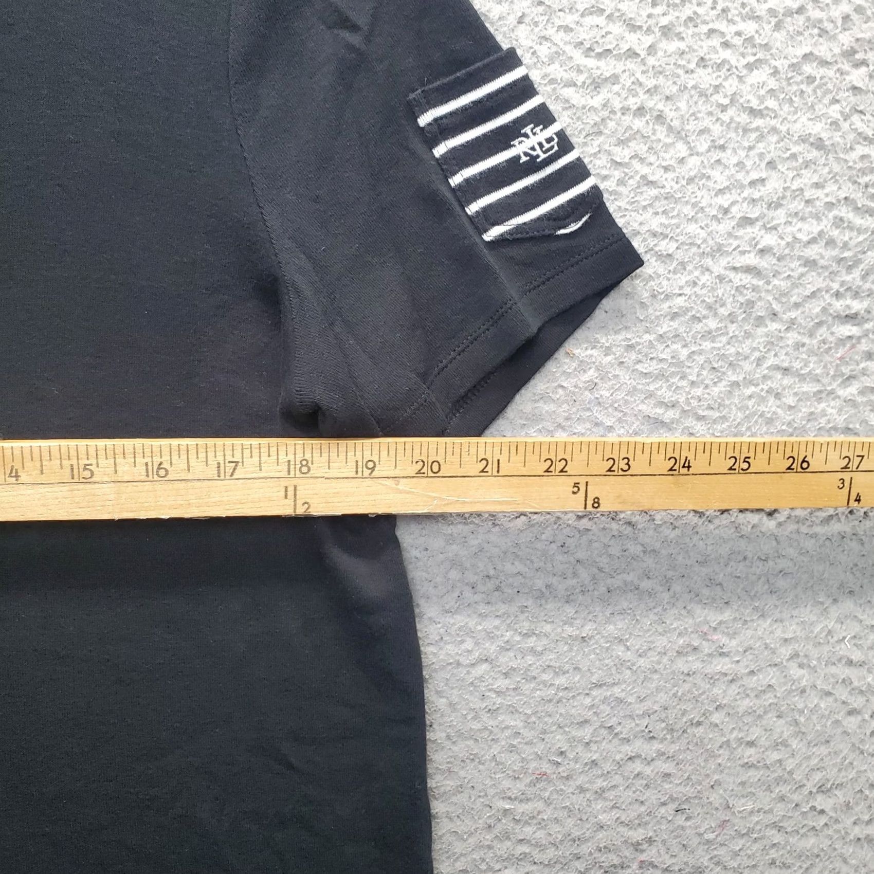 Ralph Lauren Lauren Ralph Lauren T Shirt Women 1X Black Pocket Sleeve Boat Neck Casual Slit Easy Care Cotton 100% Shirts Mens Womens Girls Boys Size XL / US 12-14 / IT 48-50 - 5 Thumbnail