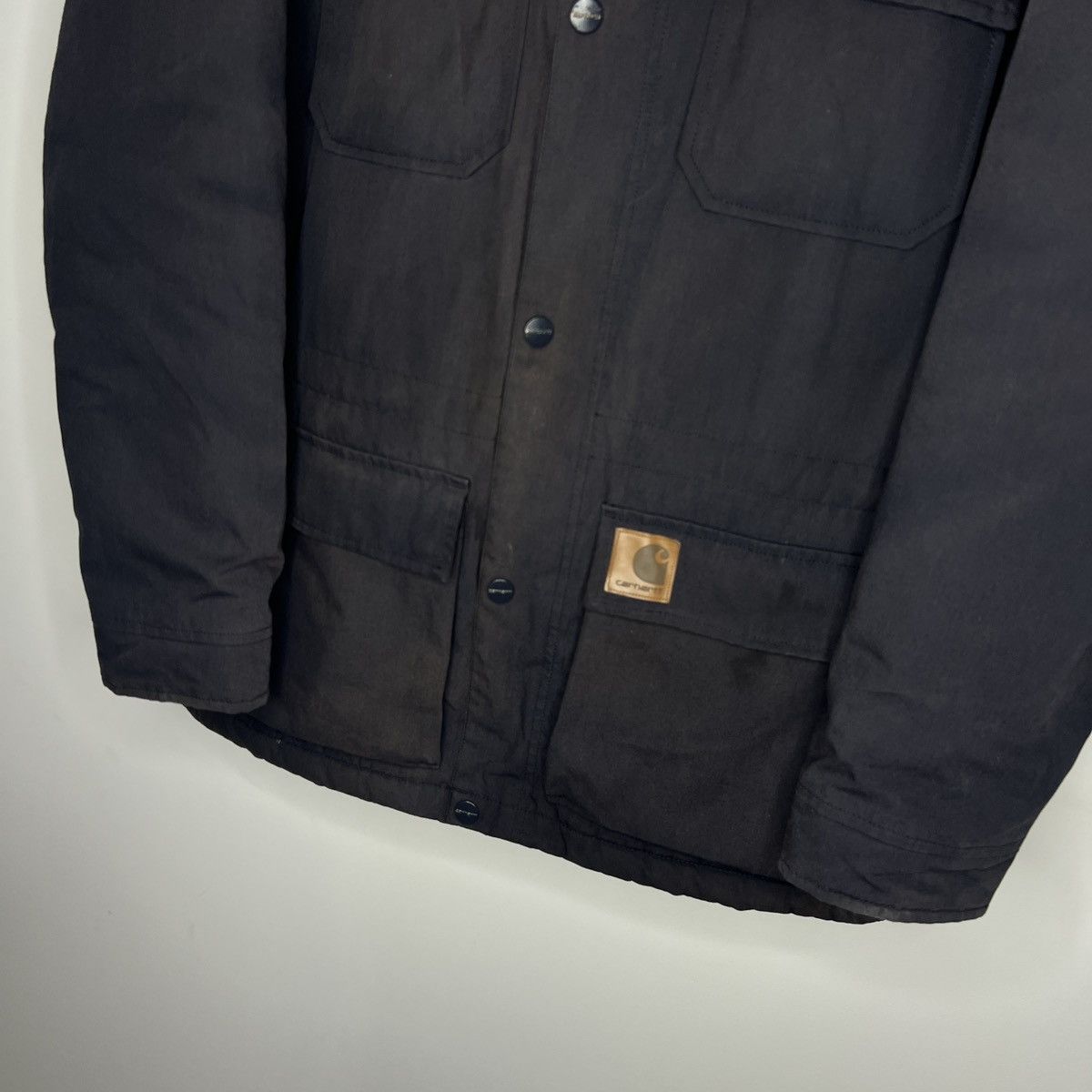 Carhartt × Carhartt Wip × Vintage Carhartt WIP Mentley Winter Parka Fur Coat Vintage Navy Size US M / EU 48-50 / 2 - 8 Thumbnail